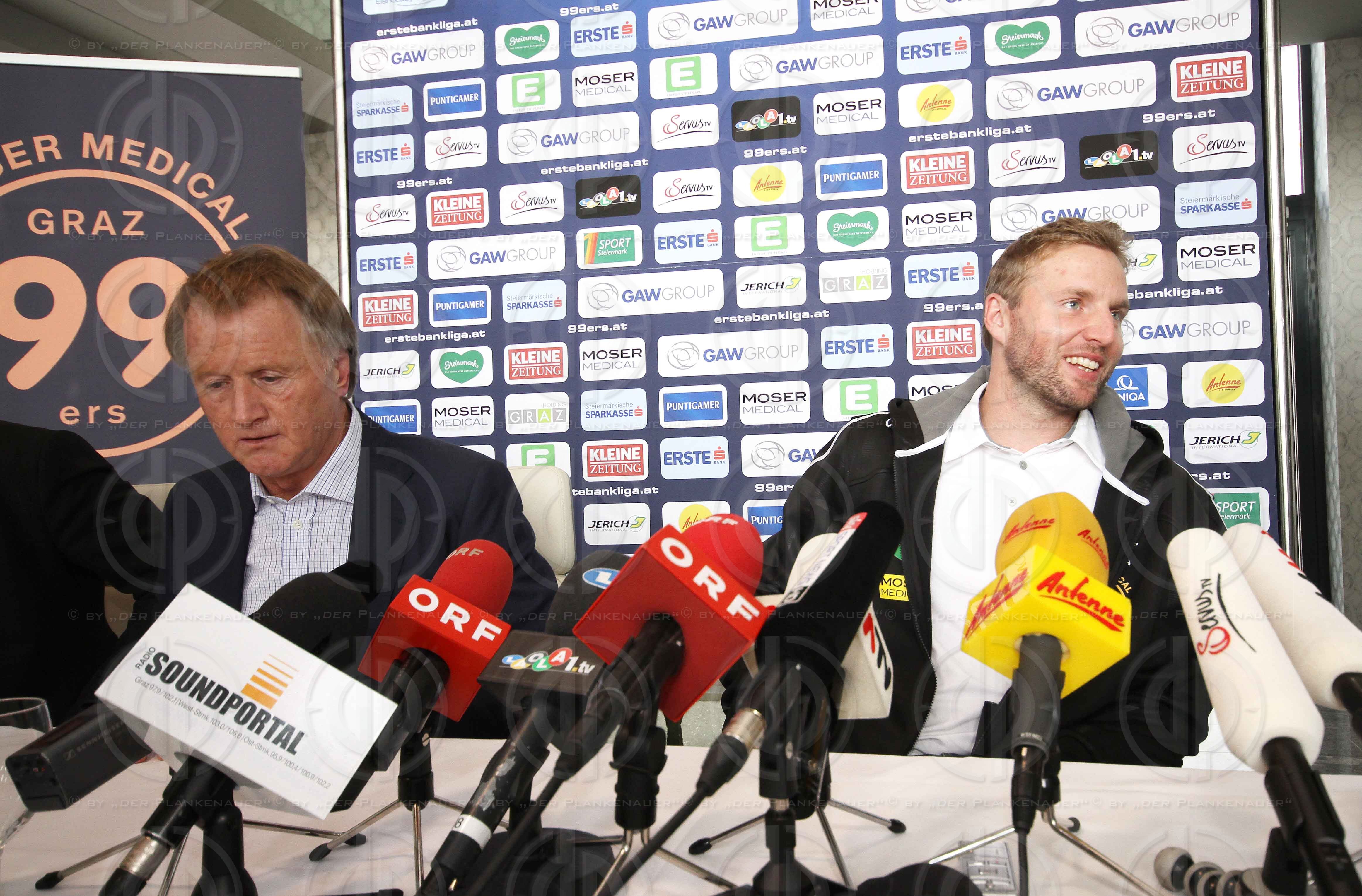 PK Thomas Vanek bei den Graz 99ers