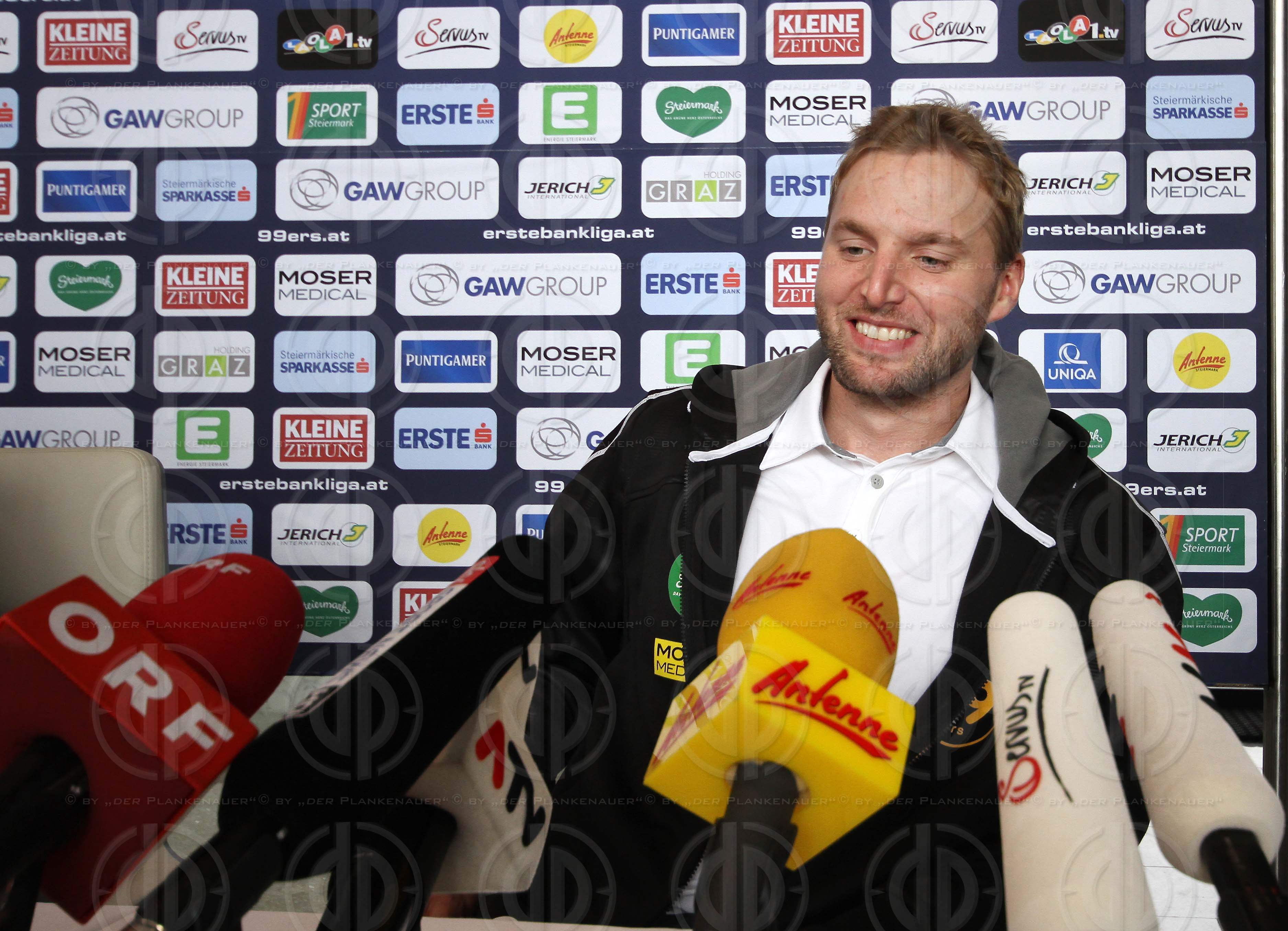 PK Thomas Vanek bei den Graz 99ers