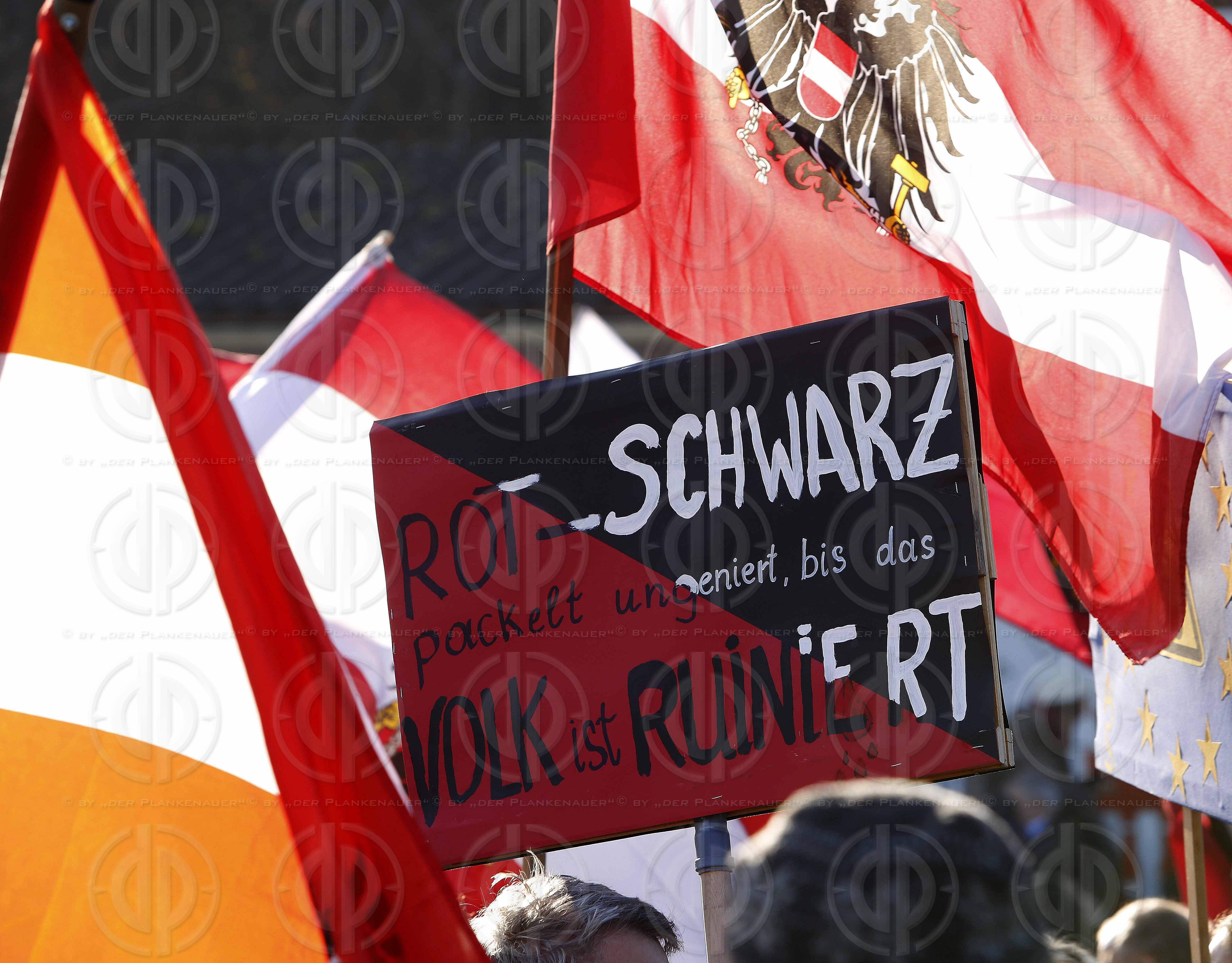 Identitaere Demo in Spielfeld