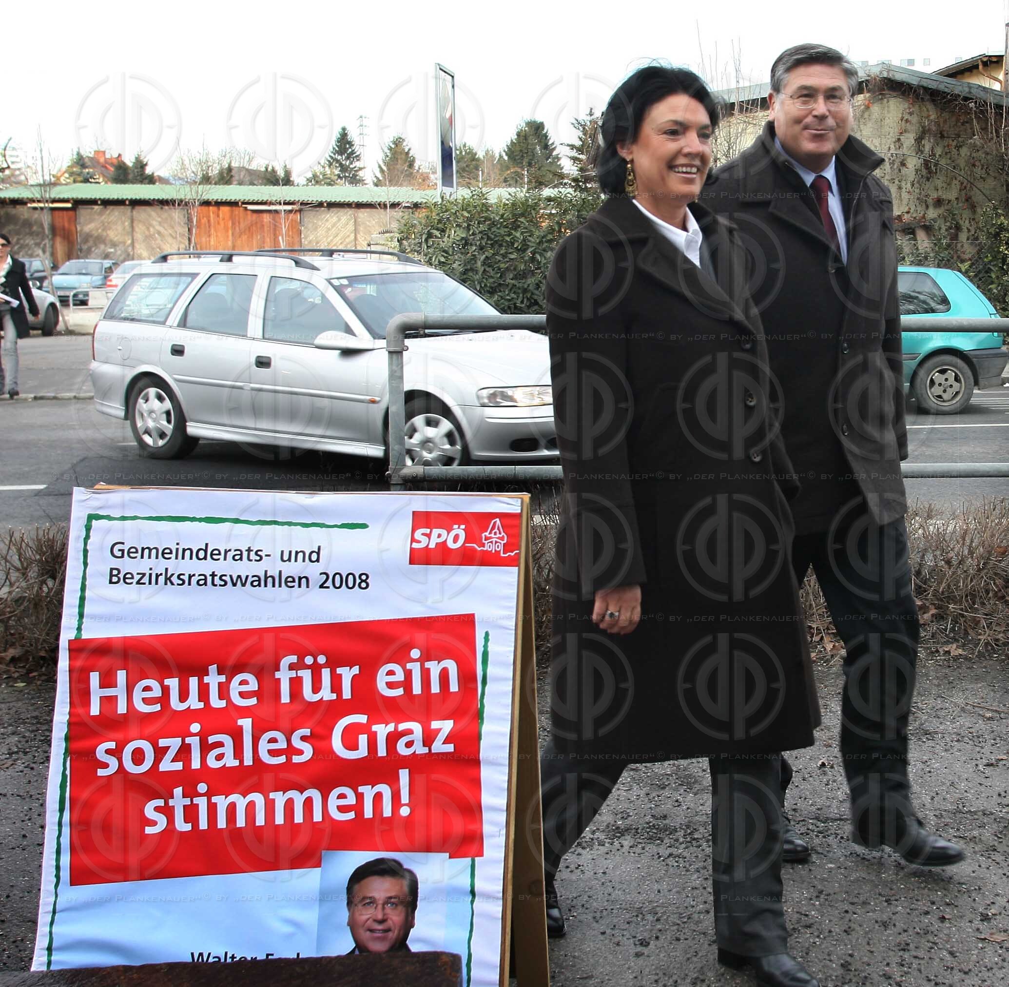 GR-Wahl Graz 2008 - Stimmabgabe der Spitzenkandidaten