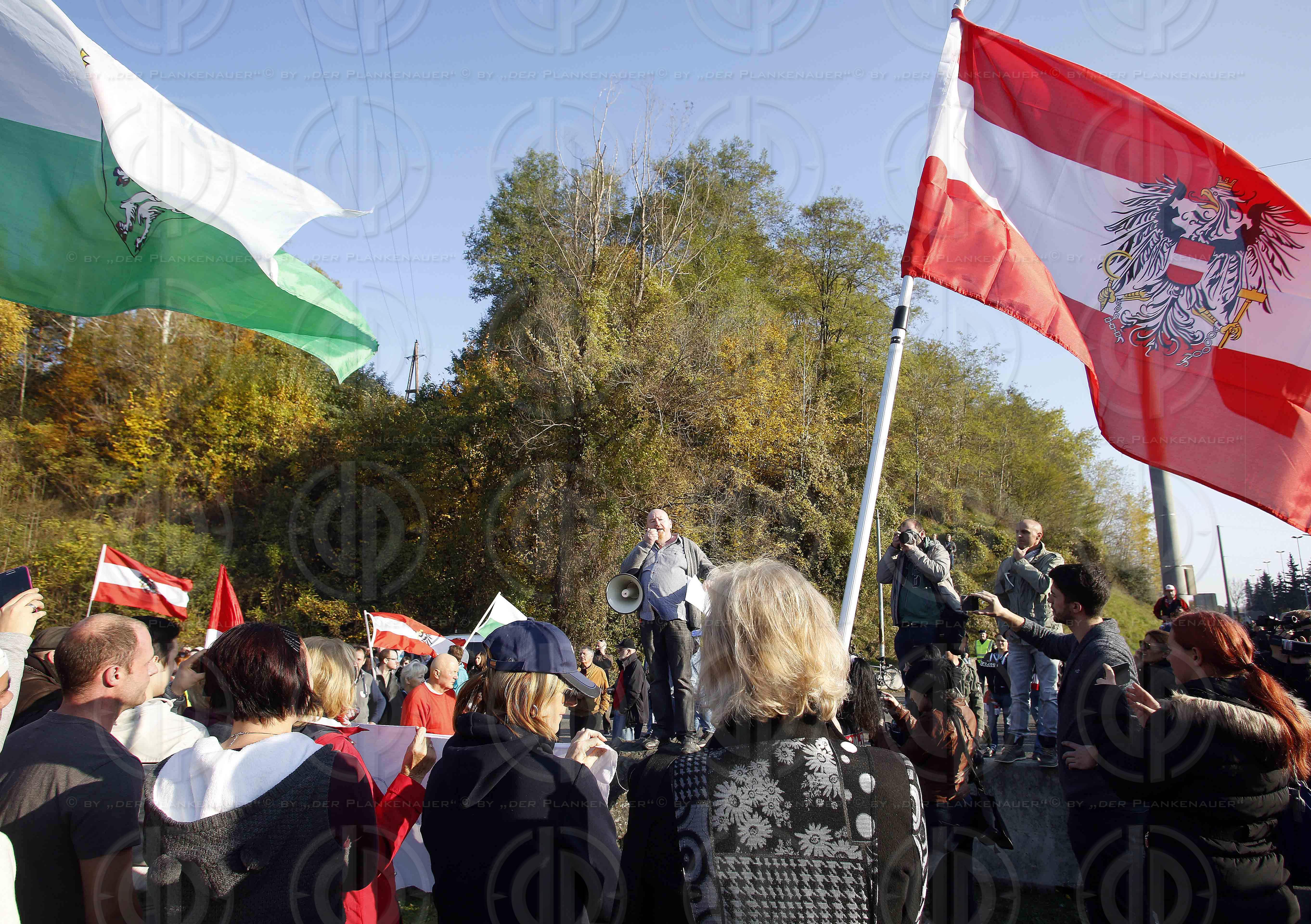 Demo gegen Fluechtlinge in Spielfeld