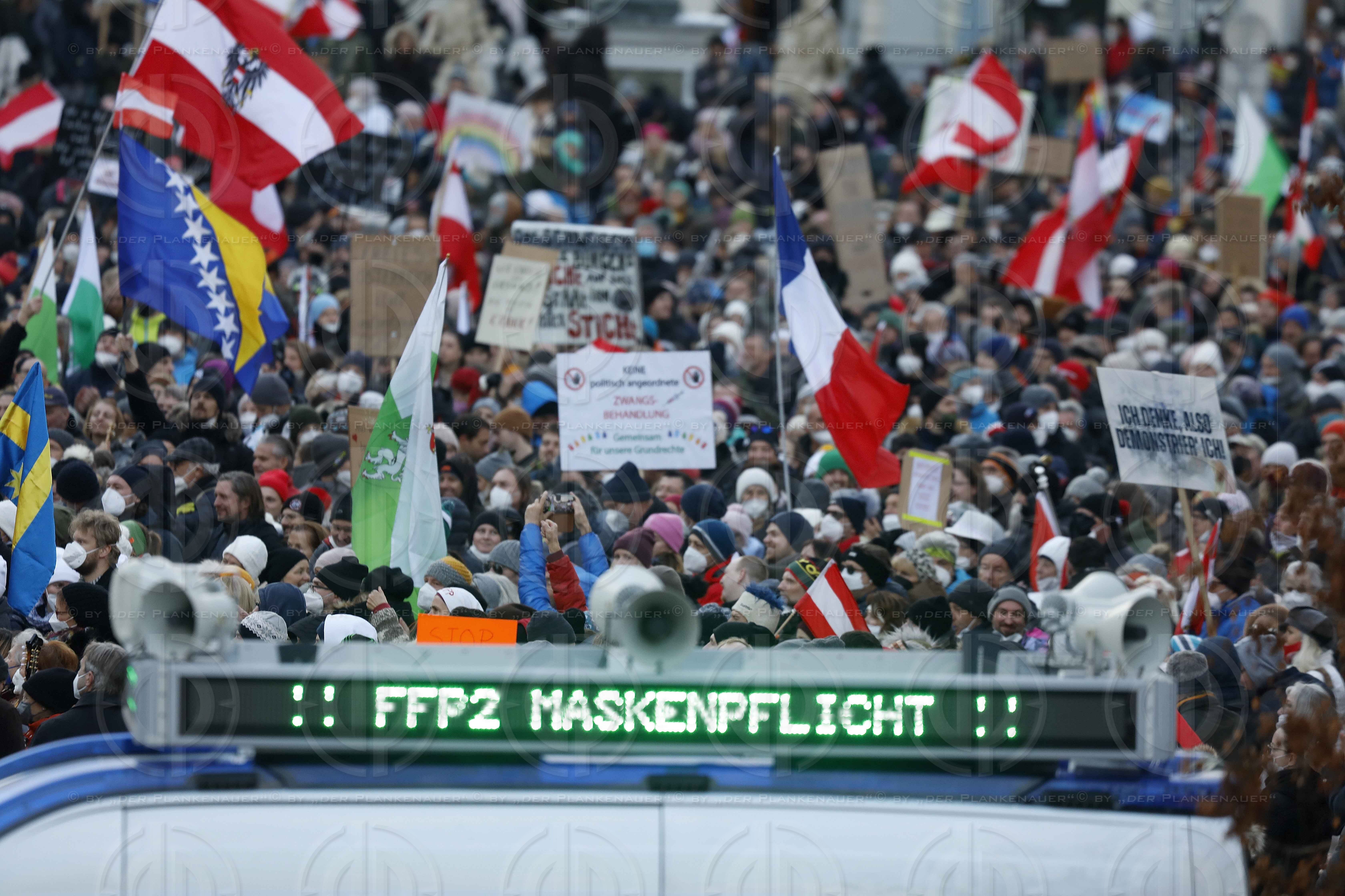 Demo Keine Impfplicht in Graz am 12.12.2021