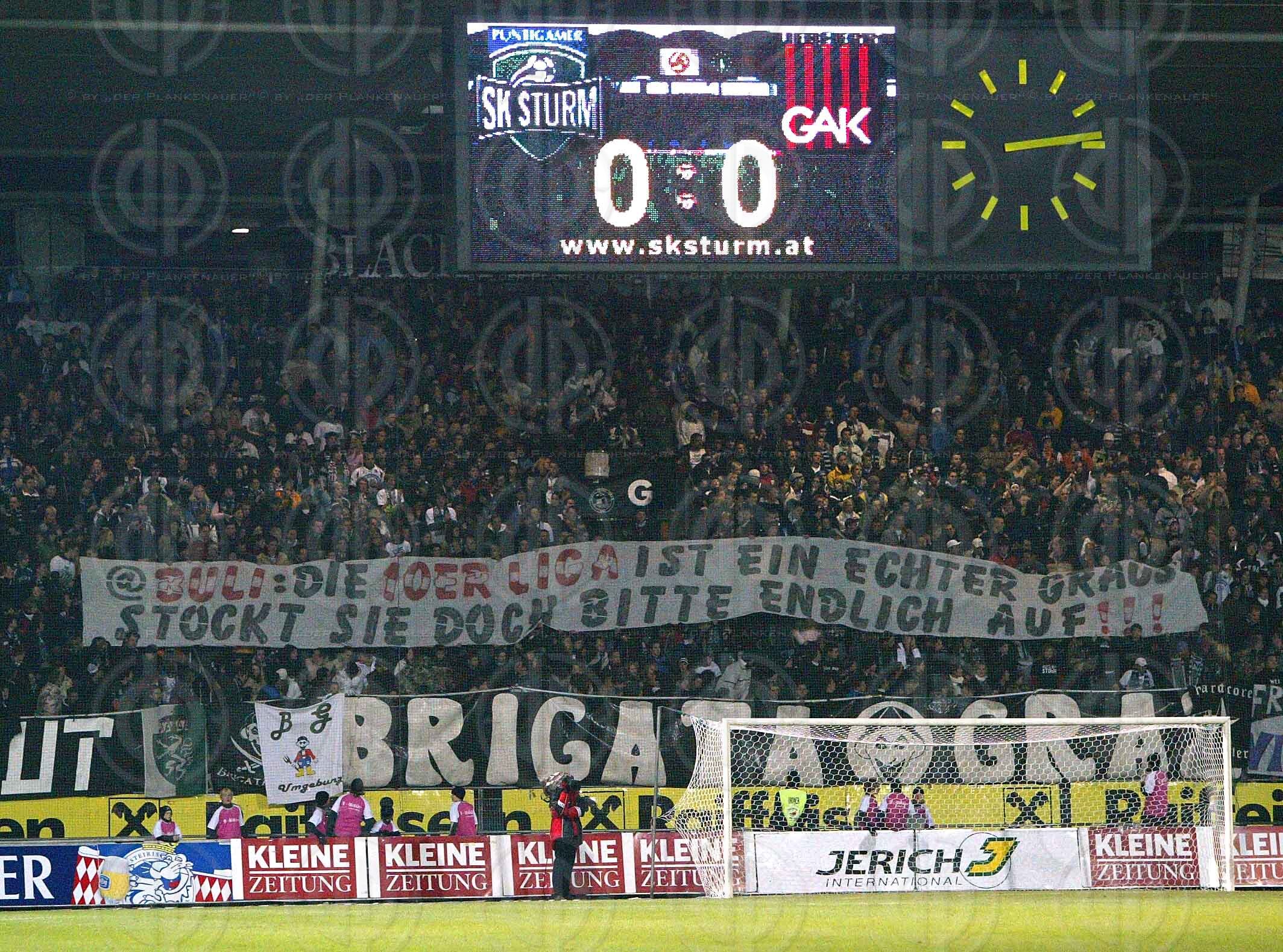 SK Puntigamer Sturm Graz vs. Liebherr GAK (0:2)