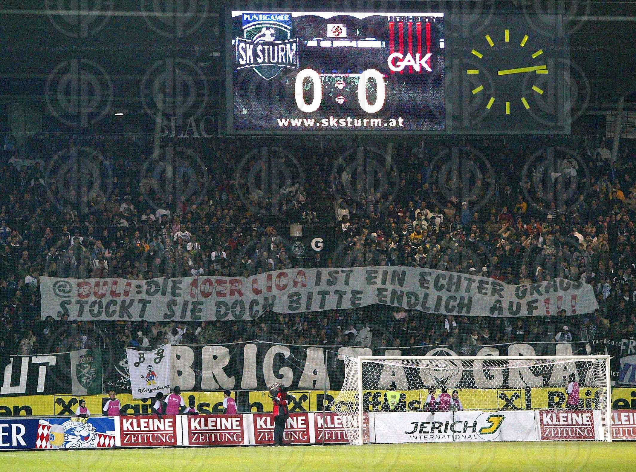 SK Puntigamer Sturm Graz vs. Liebherr GAK (0:2)