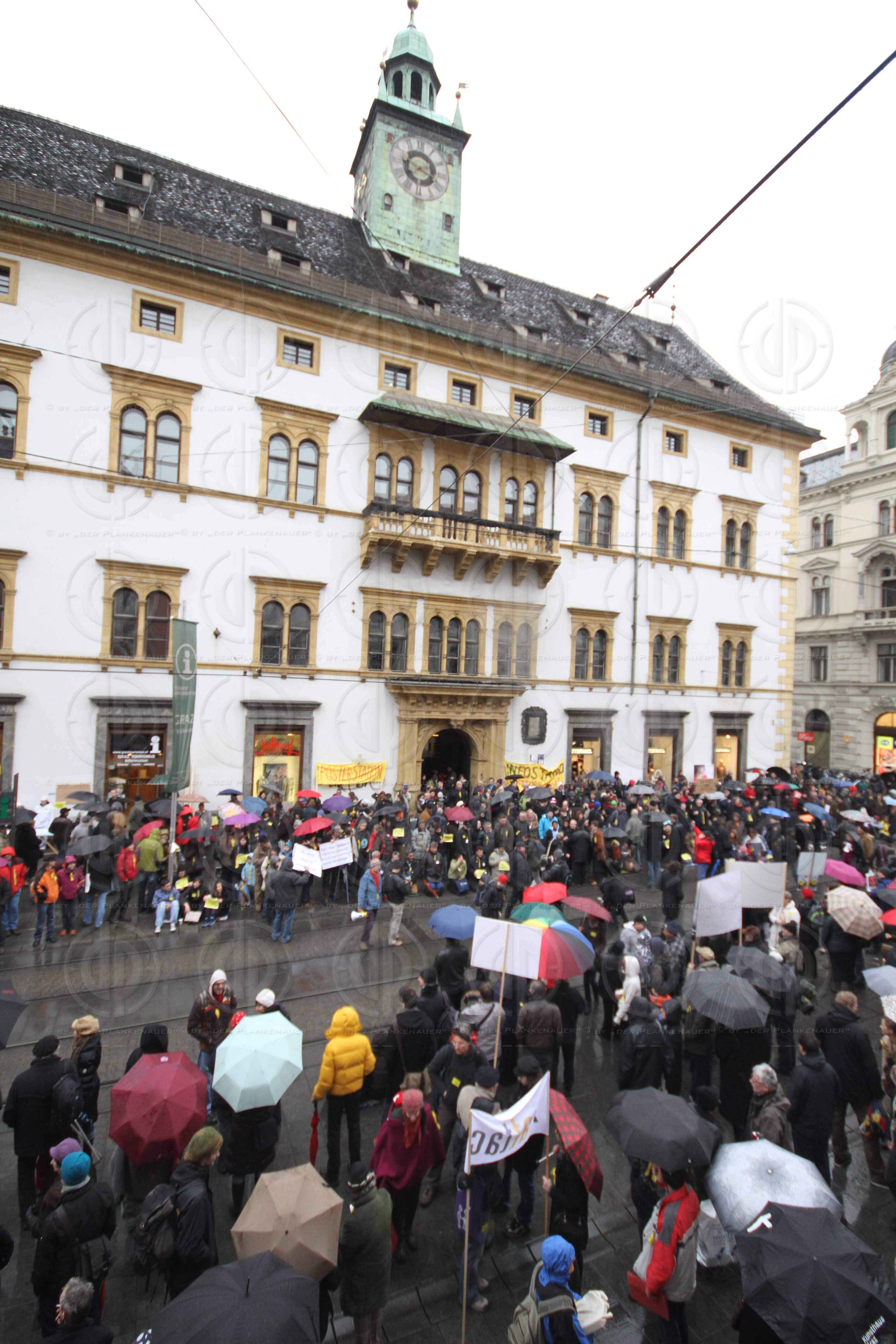 Aktion gegen ein Bettelverbot in der Steiermark