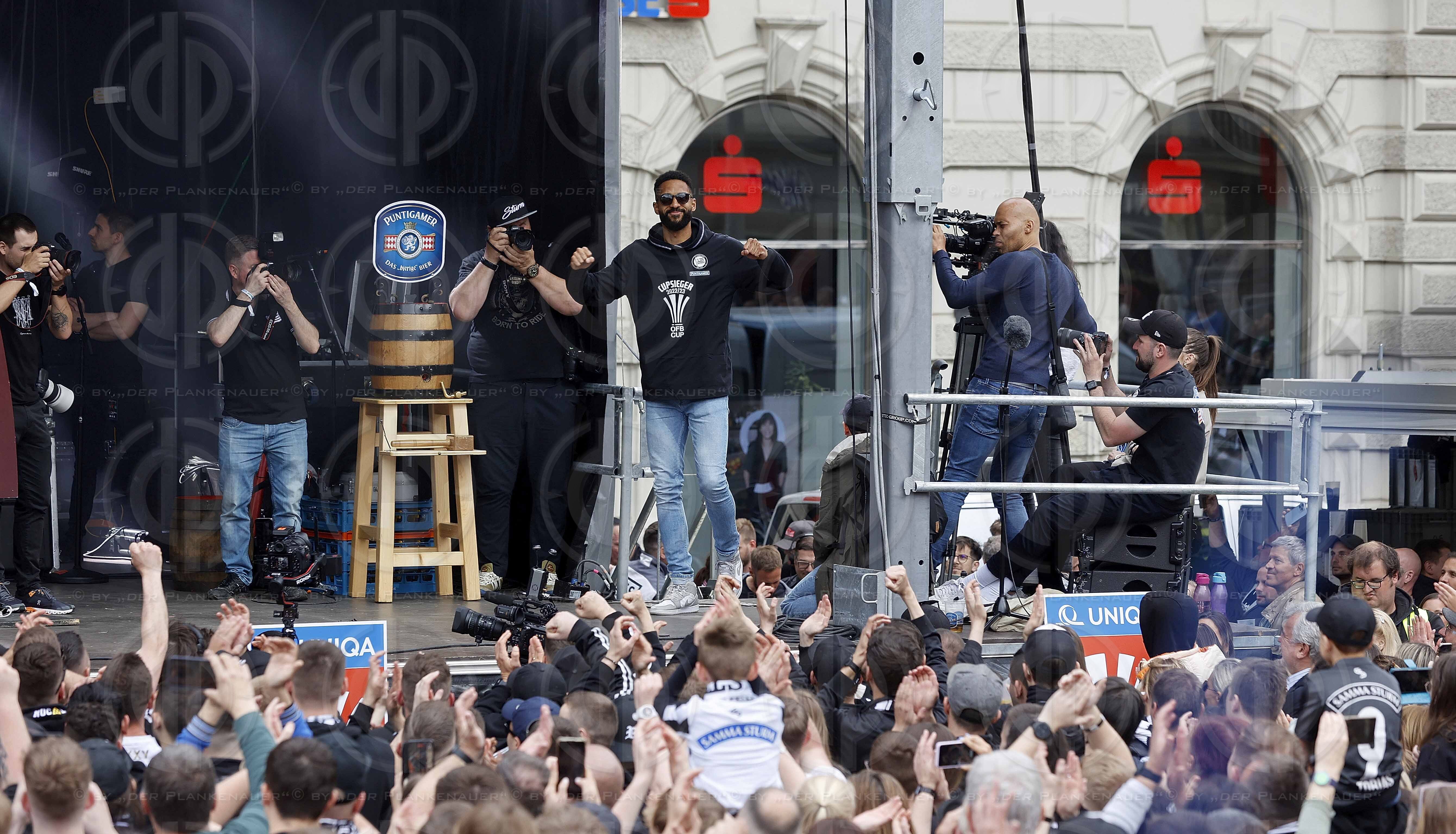 SK Sturm Cupsiegerfeier am Hauptplatz  am 01.05..2023