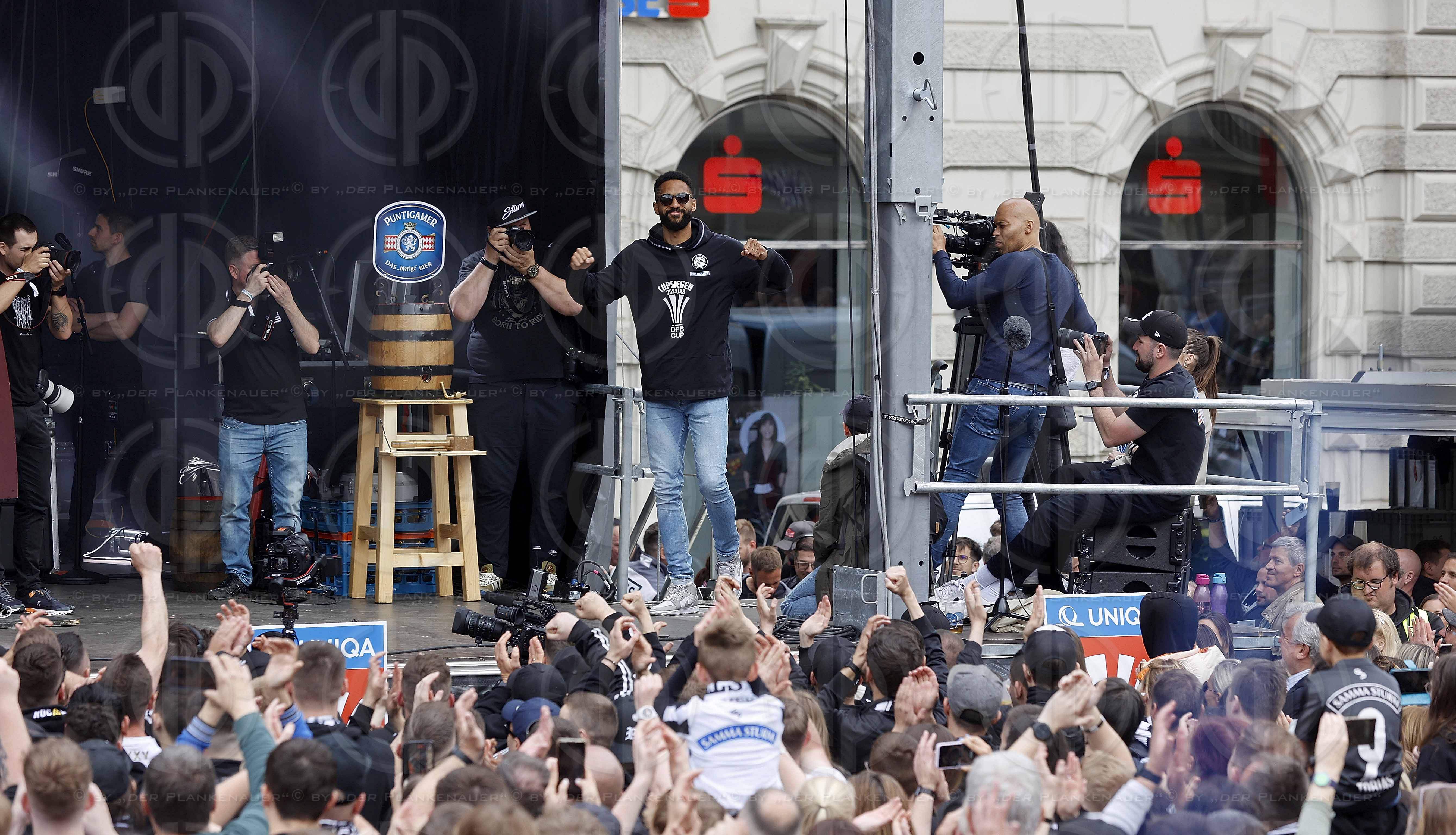 SK Sturm Cupsiegerfeier am Hauptplatz  am 01.05..2023