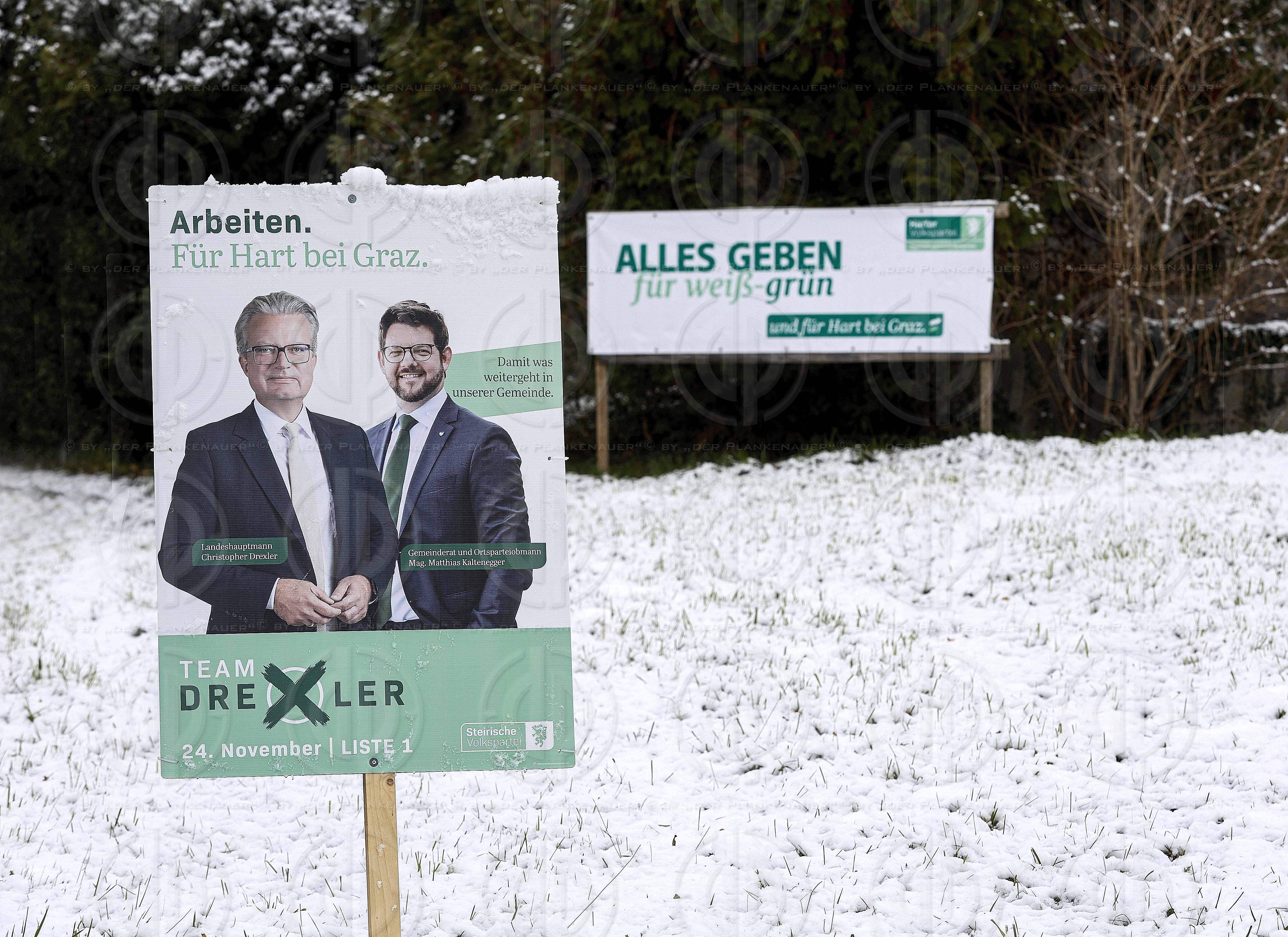 Wahlplakate zu LT-Wahl24 Stmk. am 22.11.2024