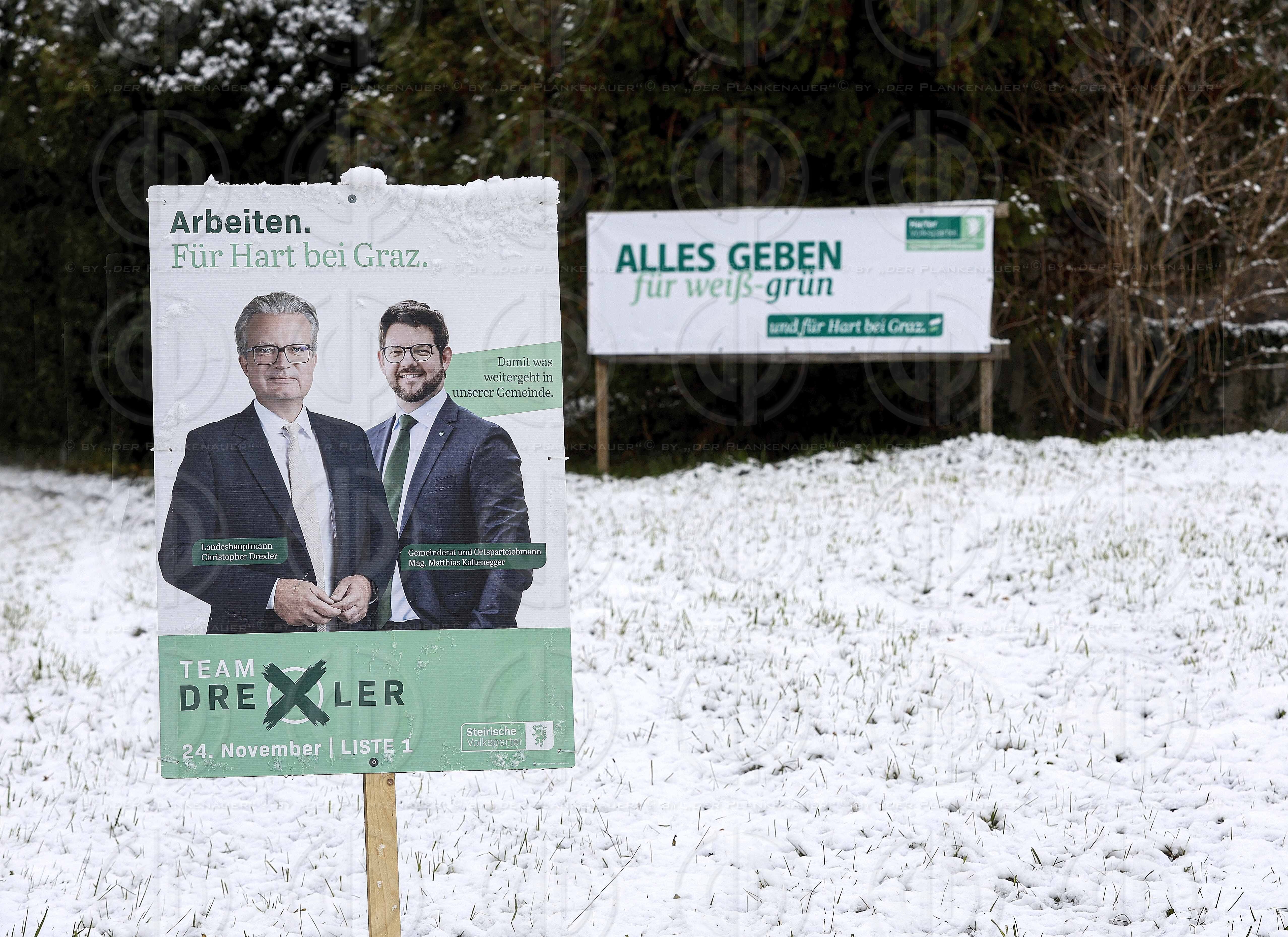 Wahlplakate zu LT-Wahl24 Stmk. am 22.11.2024