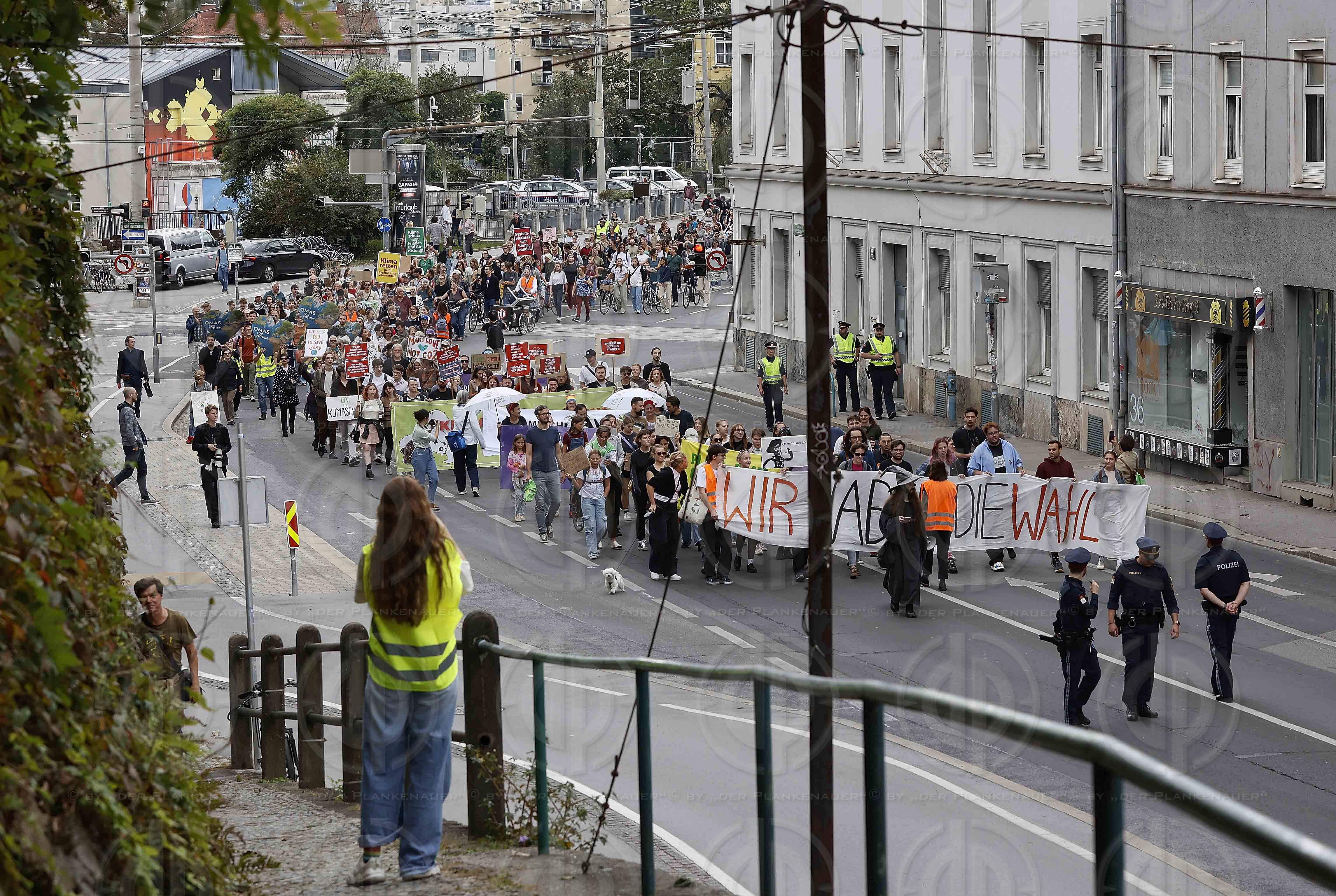 Klima-Demo der letzten Generation in Graz am 20.09..2024