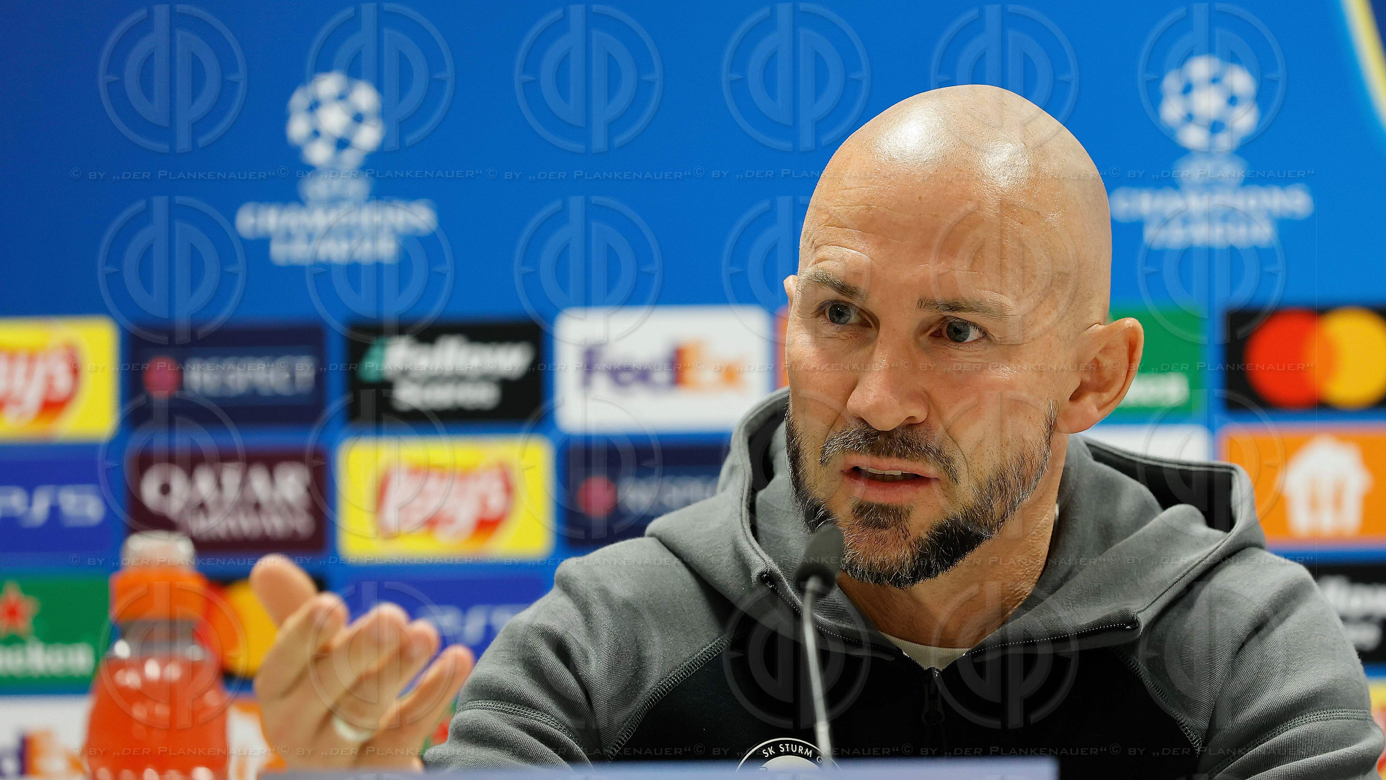 Champions League PK Sturm in Klagenfurt am 01.10.2024