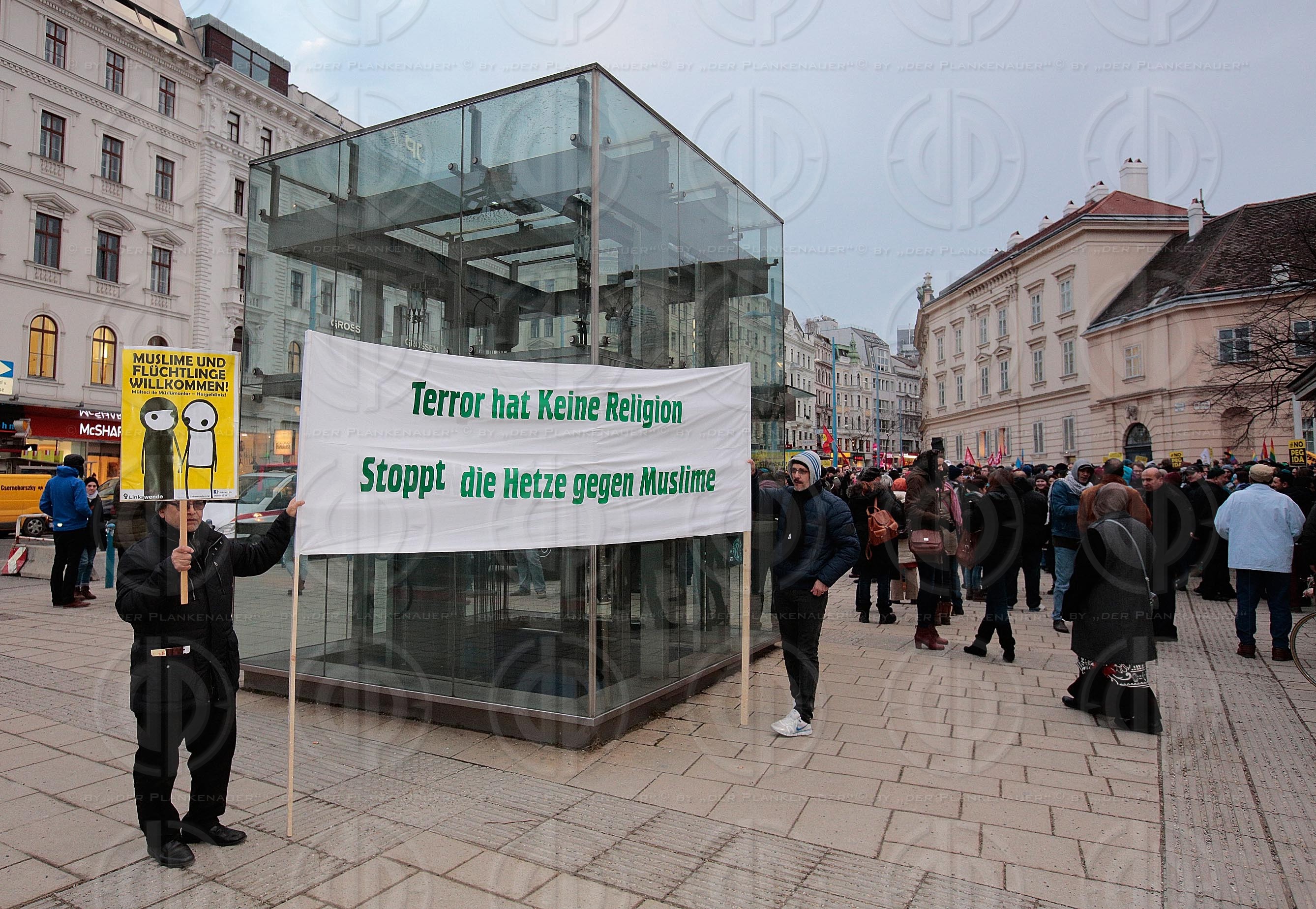 Pegida Demo und Gegendemo