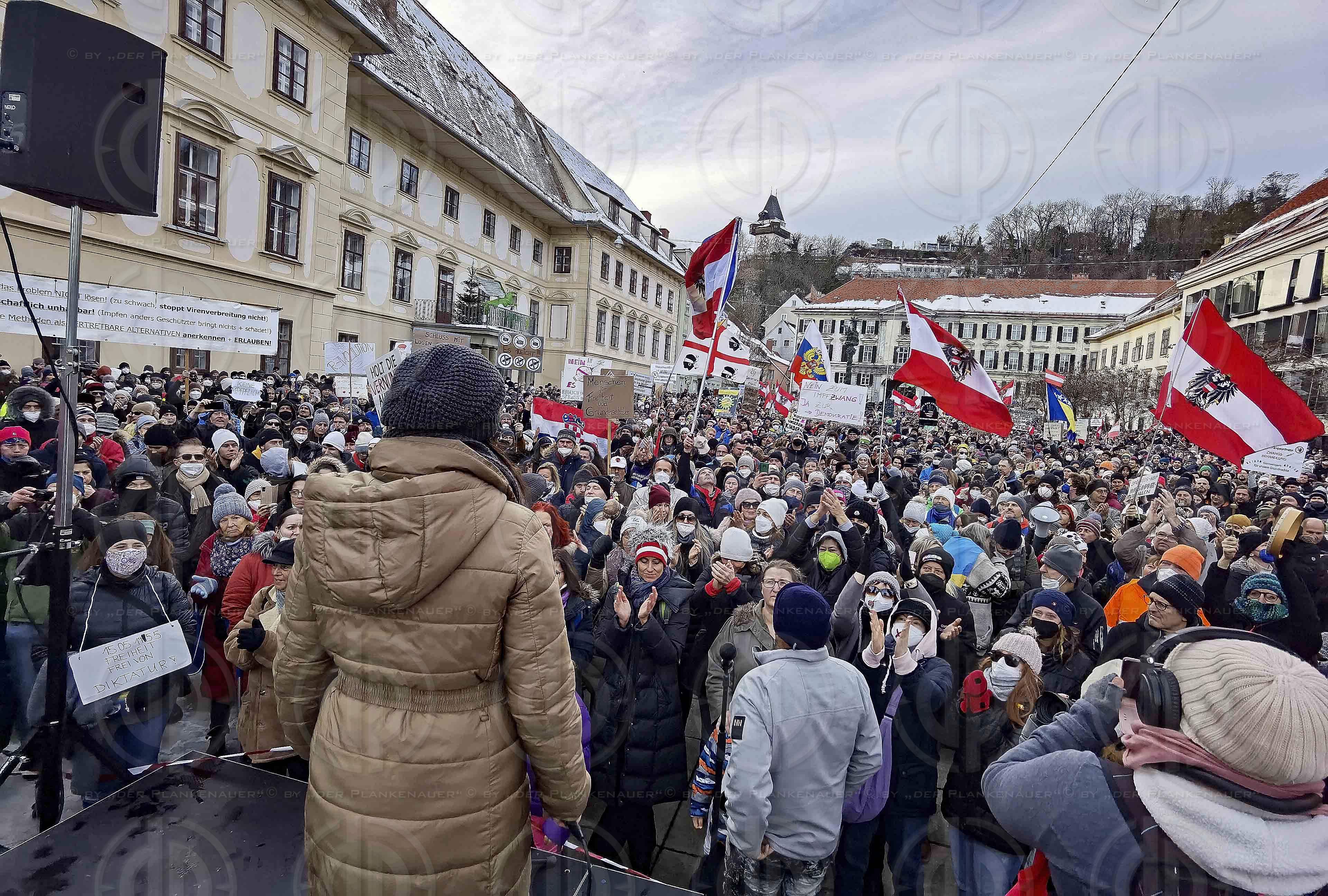 Demo Keine Impfplicht in Graz am 12.12.2021