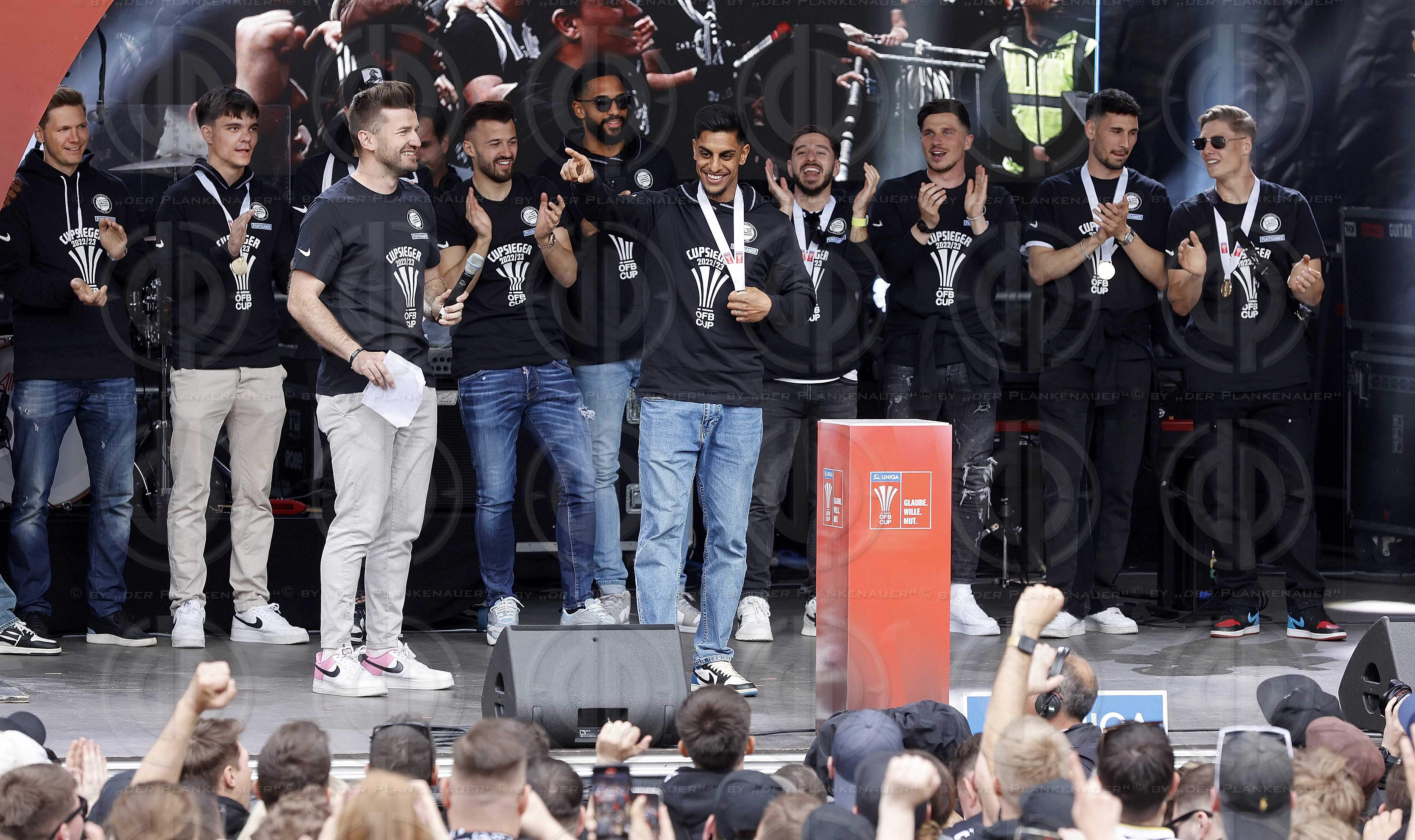 SK Sturm Cupsiegerfeier am Hauptplatz  am 01.05..2023