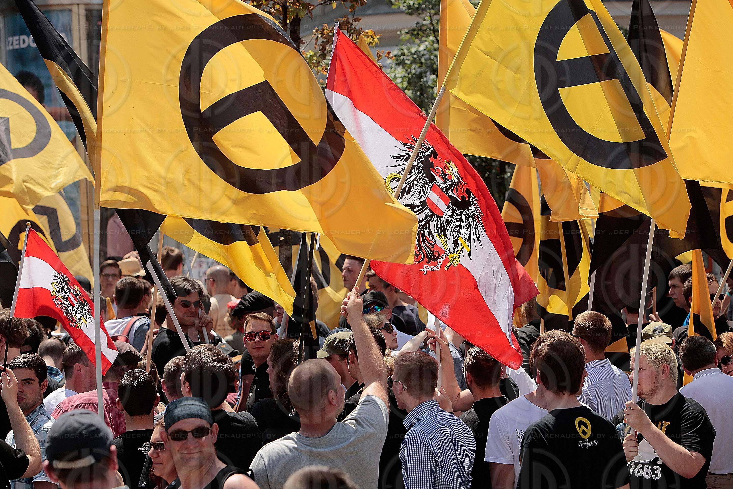 Protestdemo gegen den Identitaeren-Aufmarsch