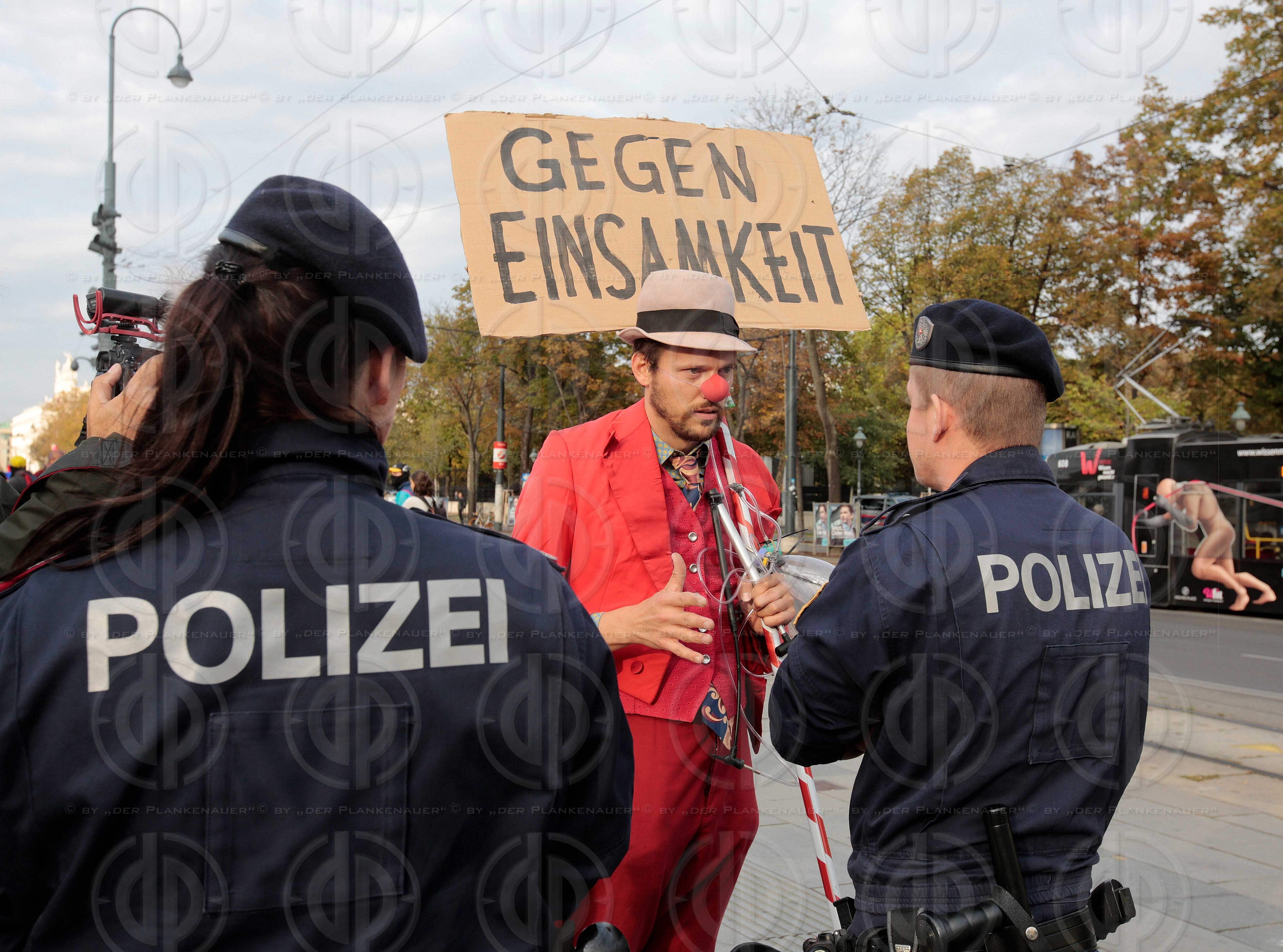 Protest gegen Vermummungsverbot