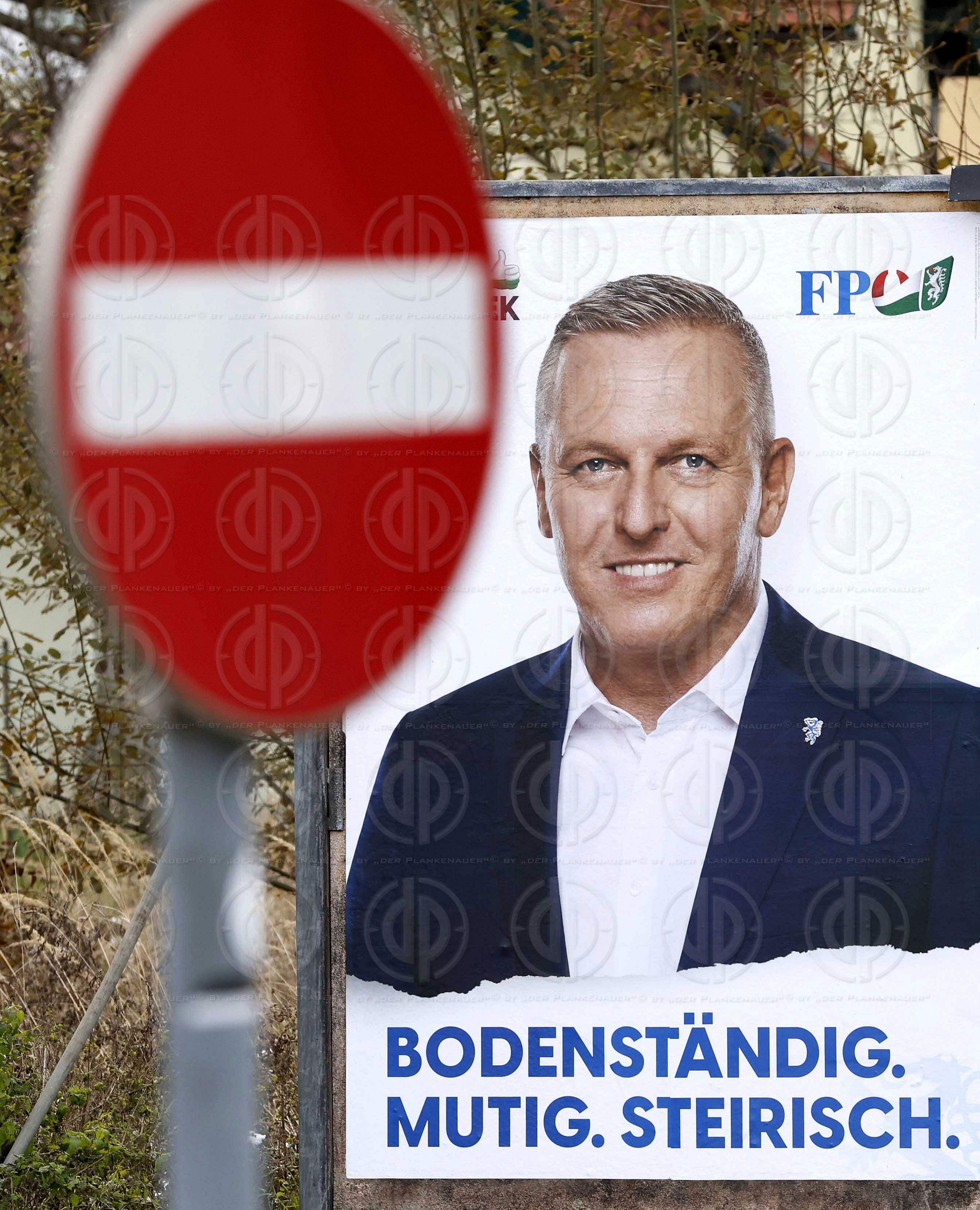 Wahlplakate zu LT-Wahl24 Stmk. am 22.11.2024