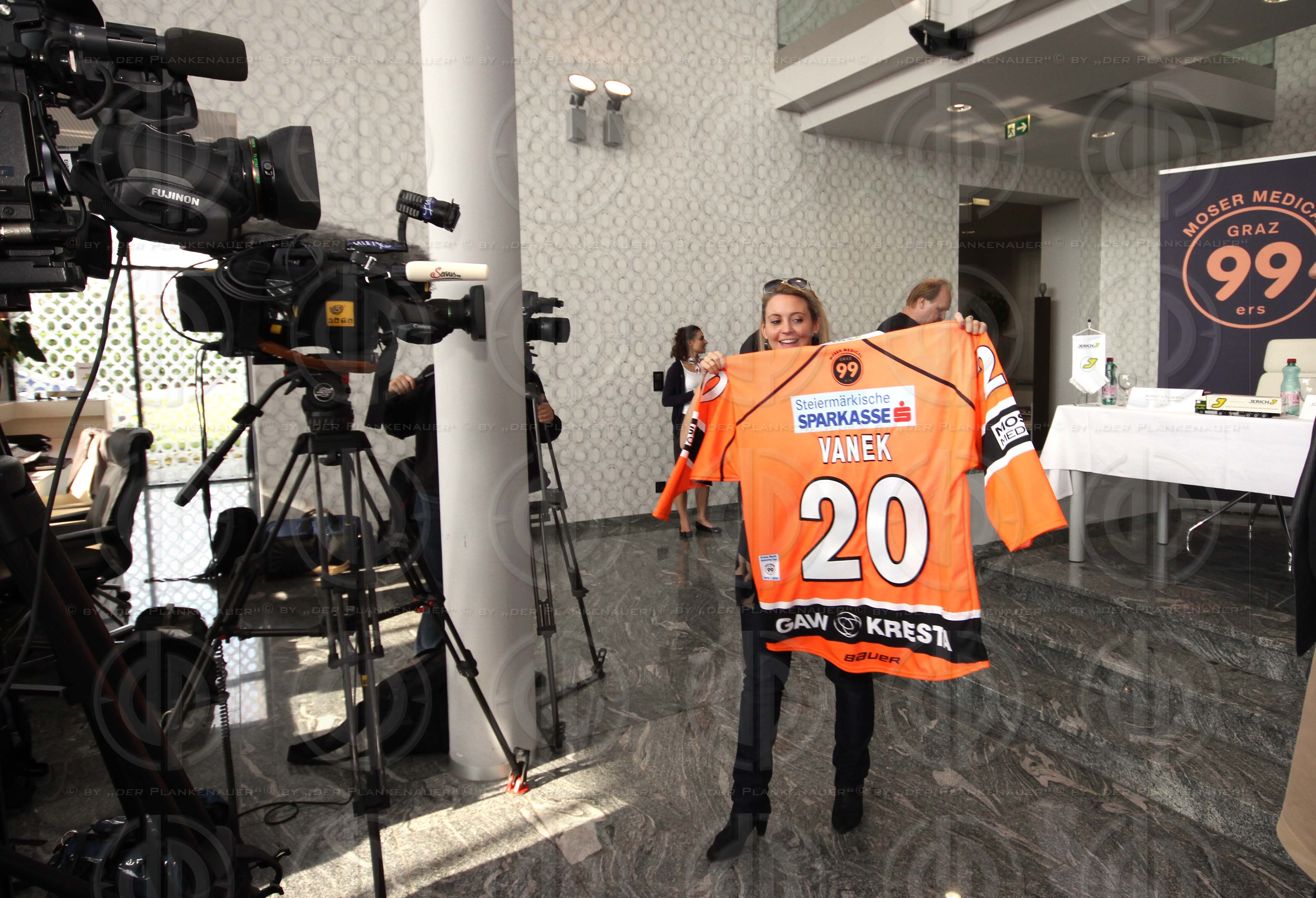 PK Thomas Vanek bei den Graz 99ers