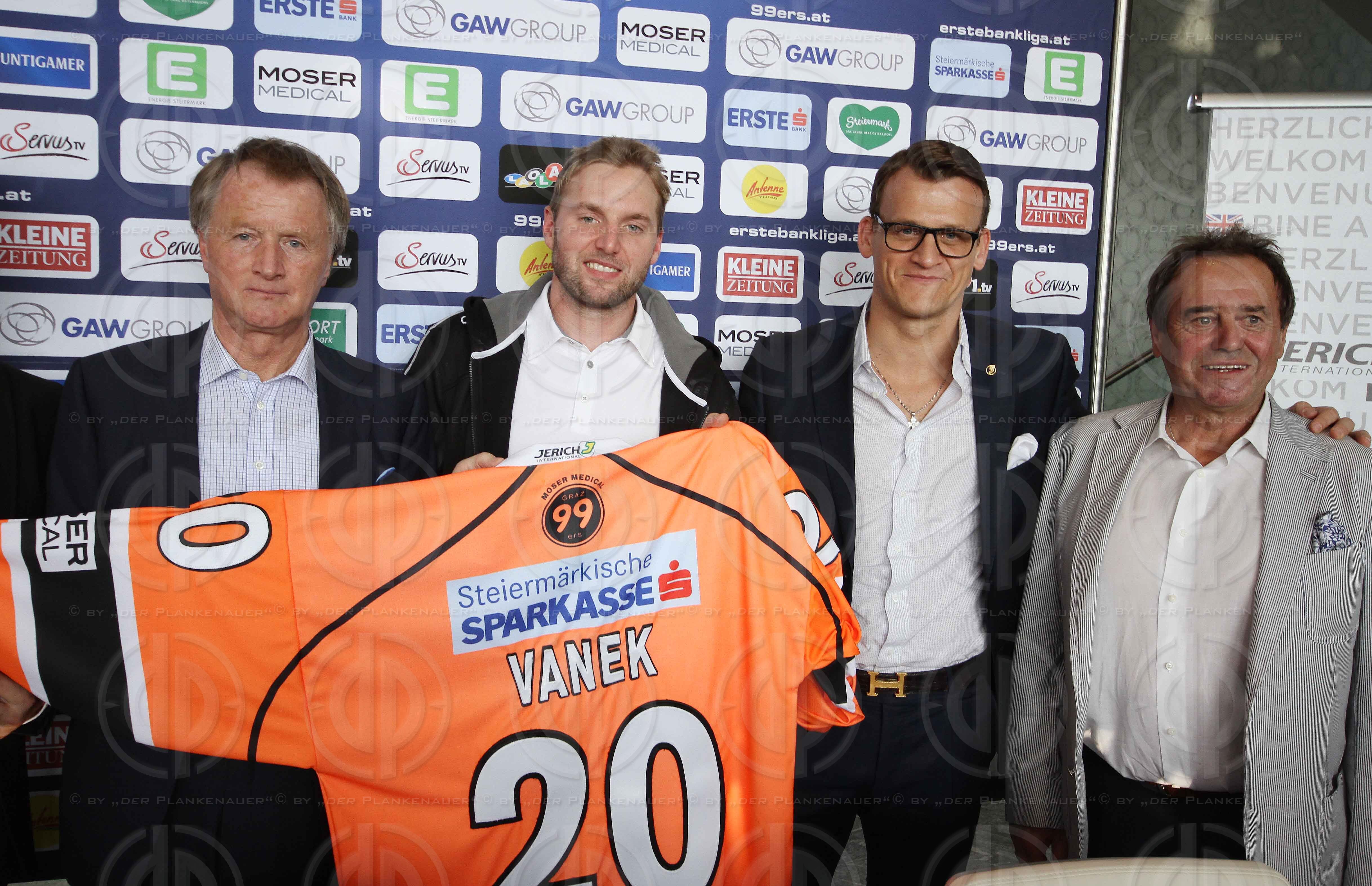 PK Thomas Vanek bei den Graz 99ers