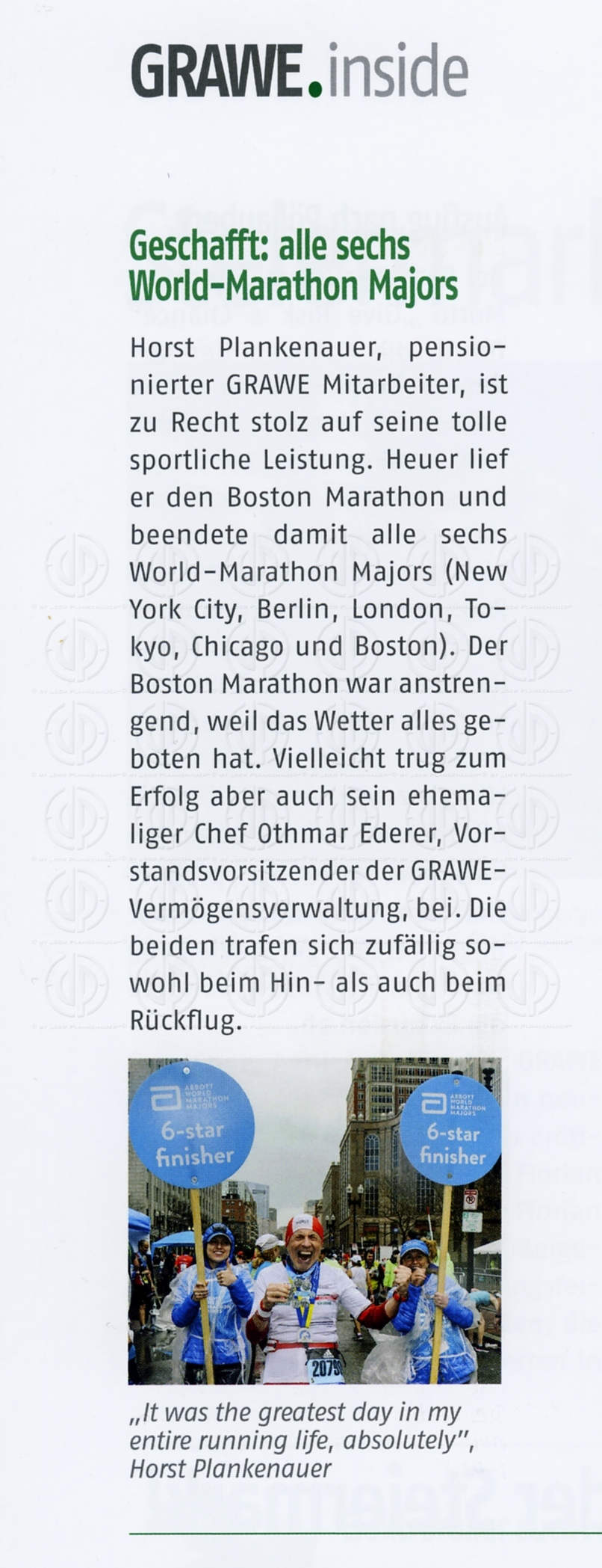 Geschafft alle sechs World-Marathon Majors