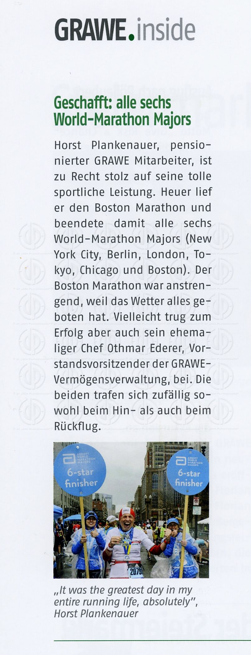 Geschafft alle sechs World-Marathon Majors