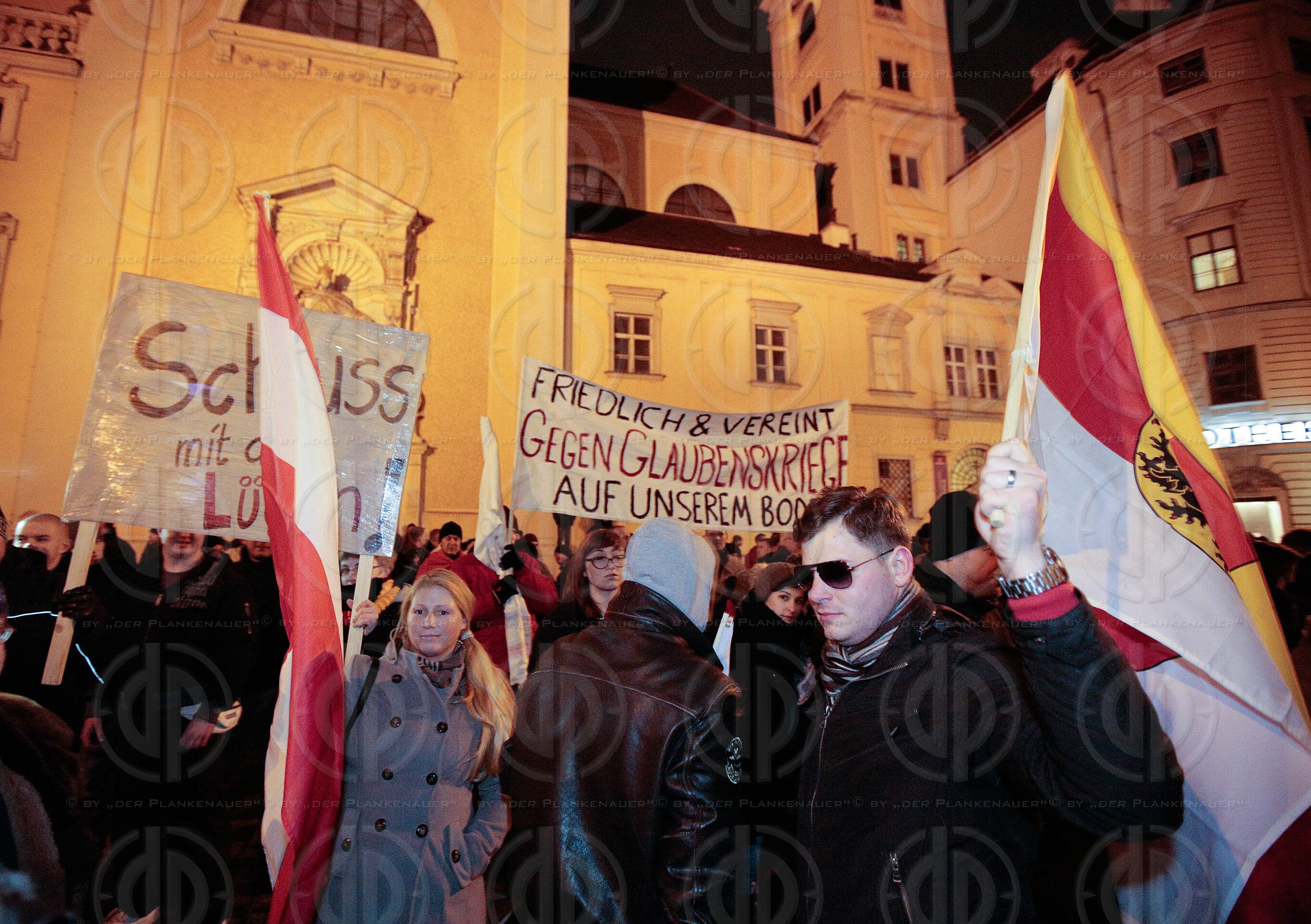 Pegida Demo und Gegendemo