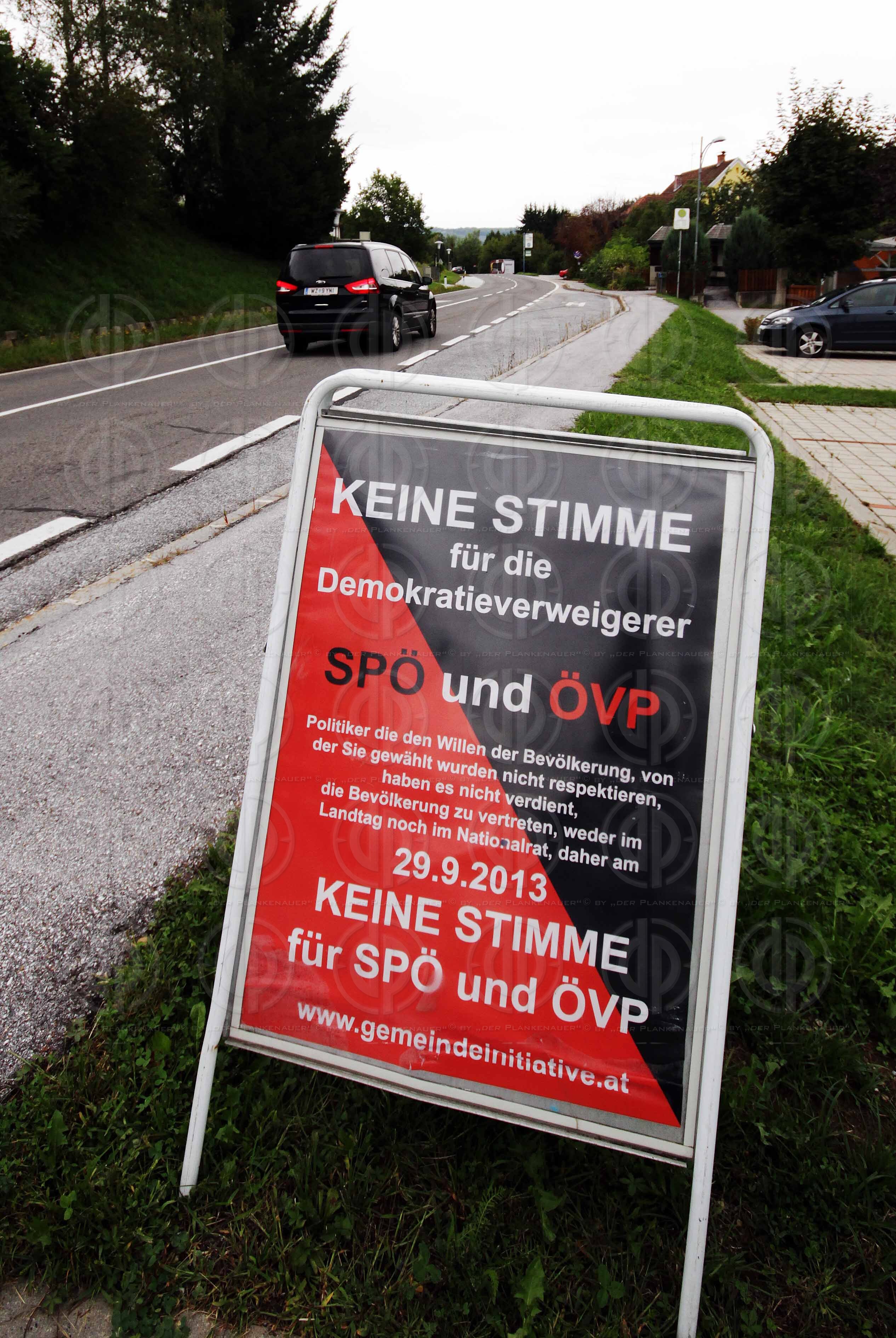 Protest gegen Gemeindezusammenlegungen in der Steiermark