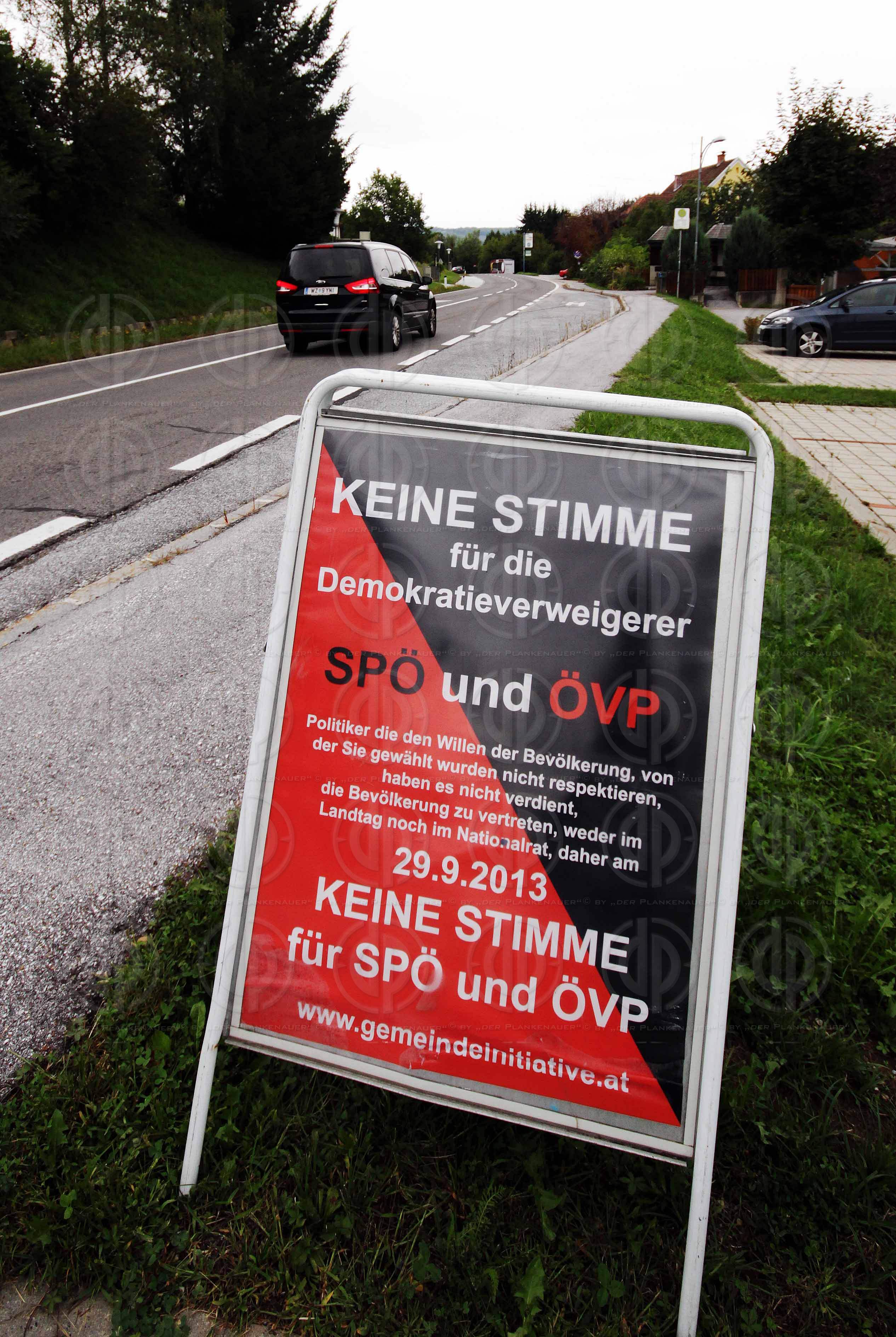 Protest gegen Gemeindezusammenlegungen in der Steiermark