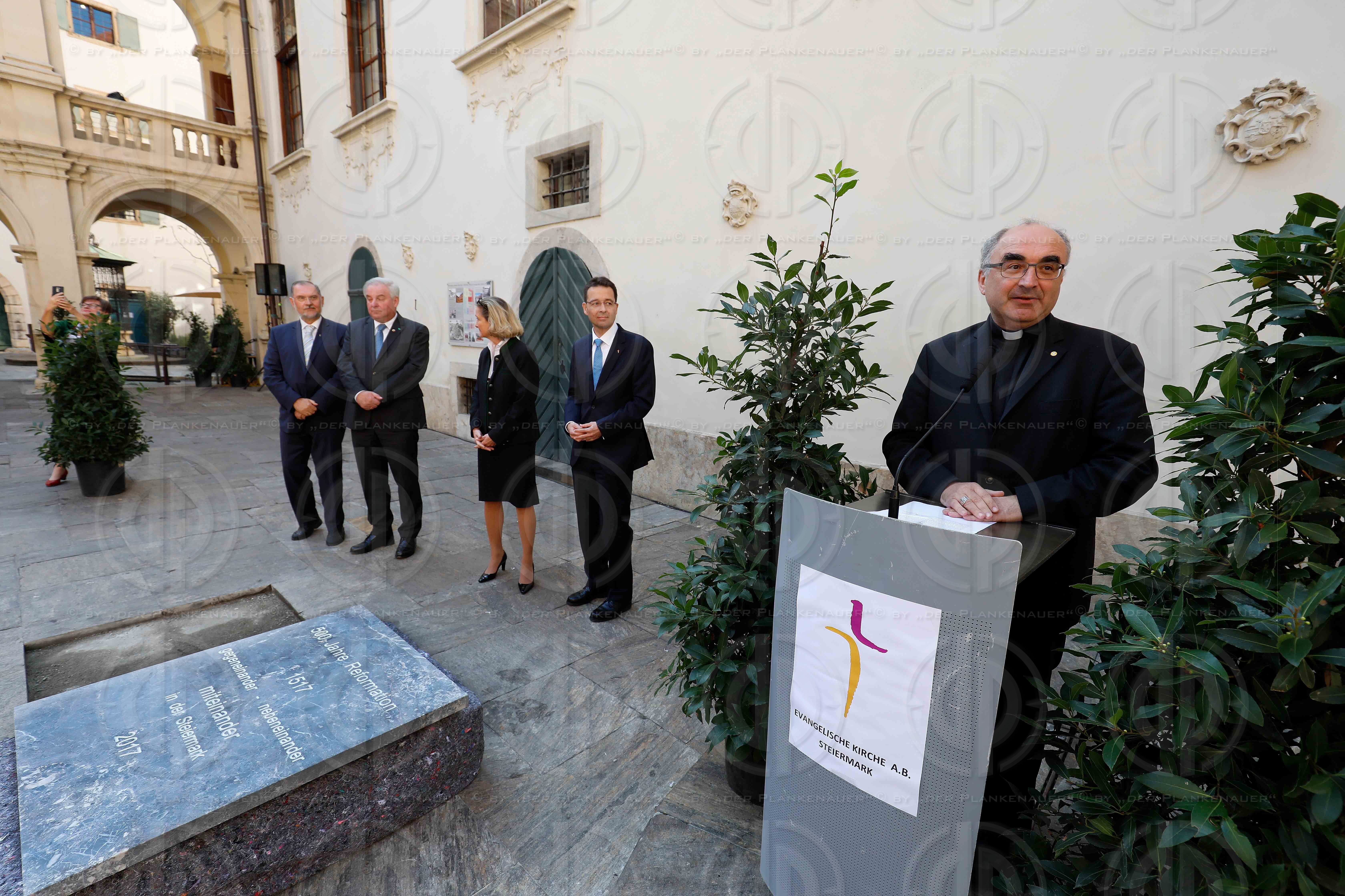 Festakt 500 Jahre Reformation - Verlegung Gedenkstein