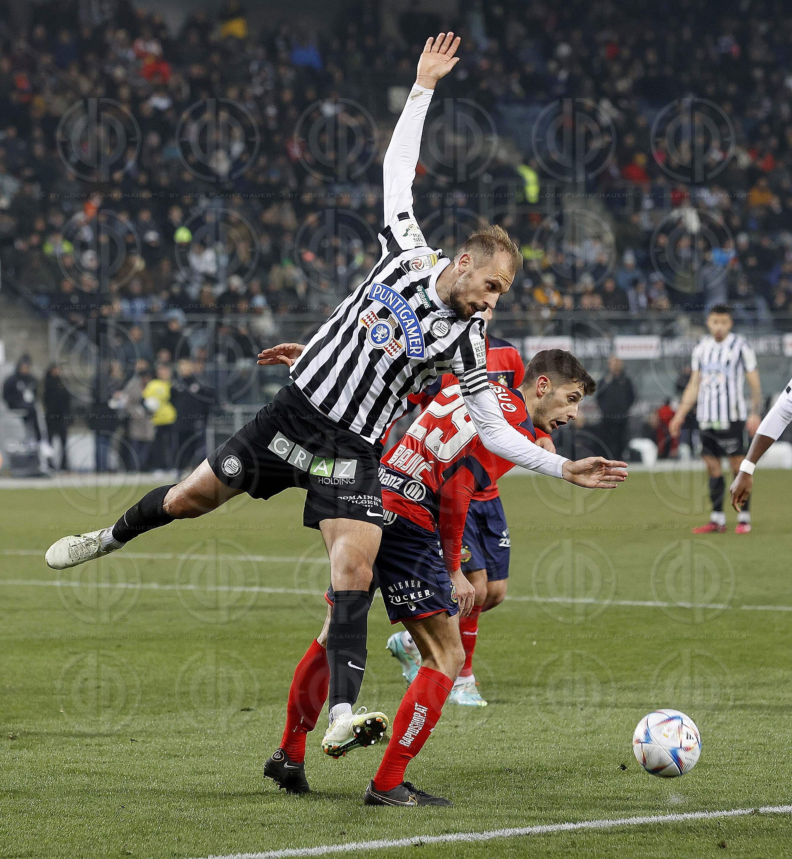 SK Sturm vs. Rapid Wien (1:0) am 10.02.2023