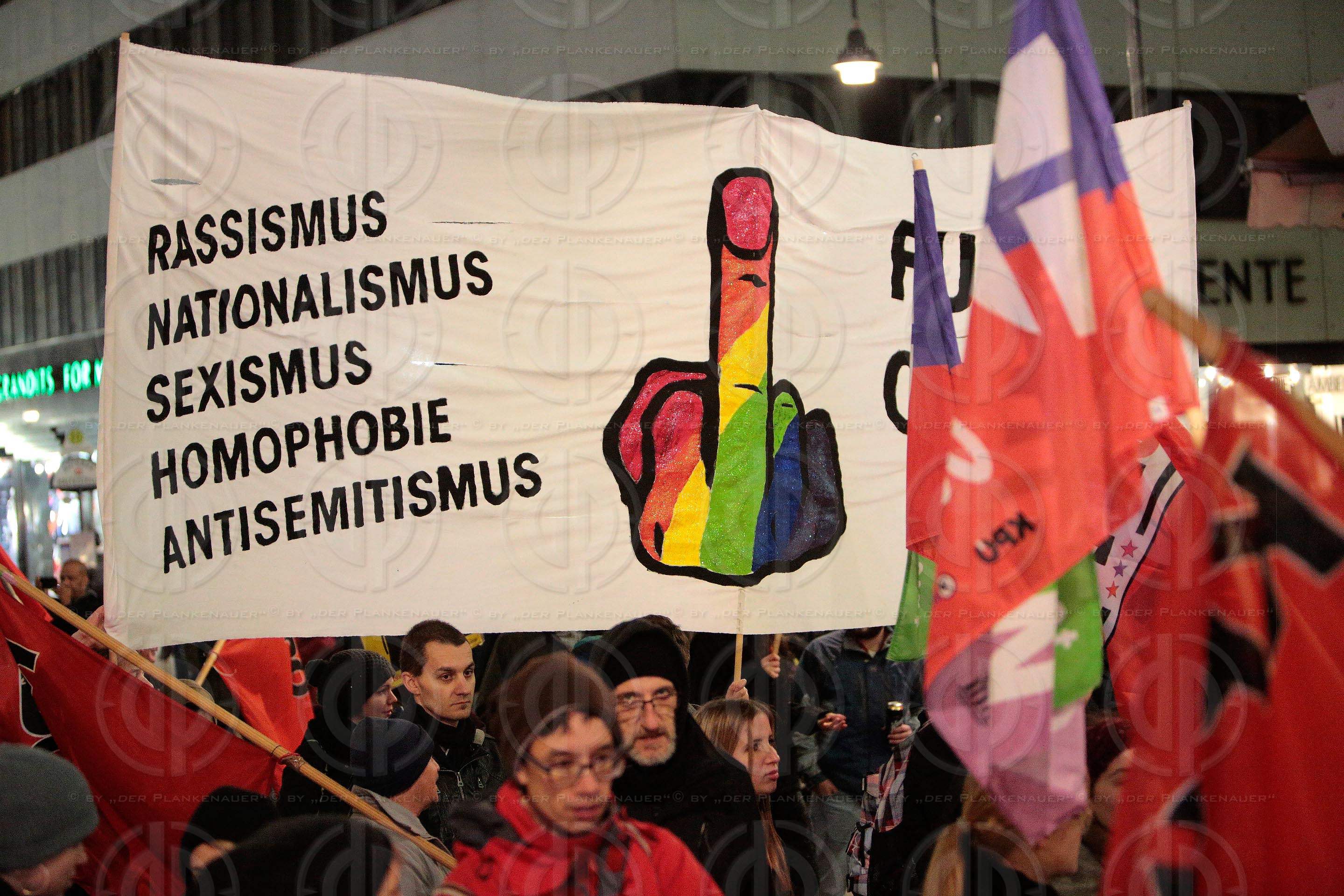 Demos rund um den Akademikerball 2016