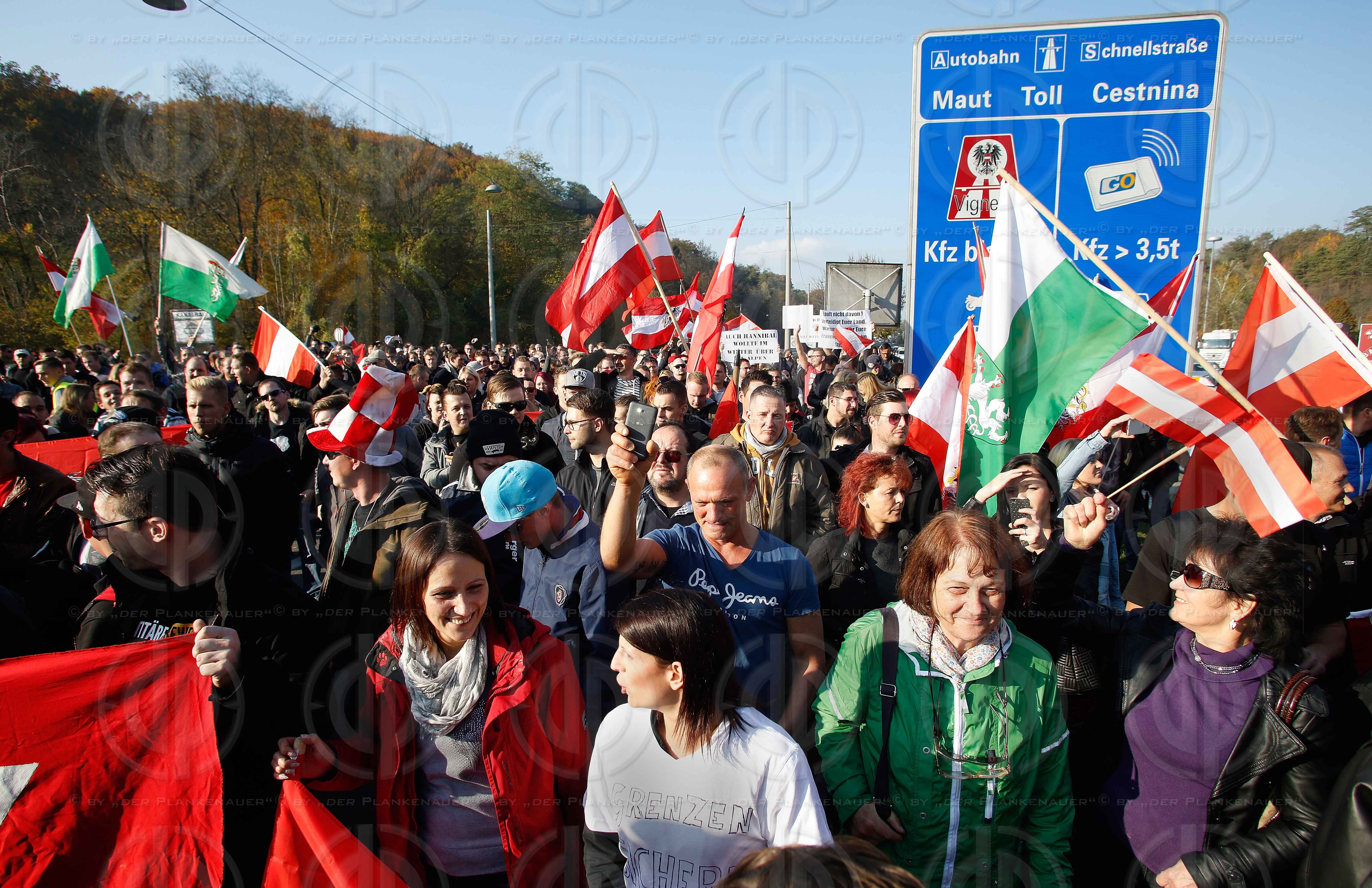 Demo gegen Fluechtlinge in Spielfeld
