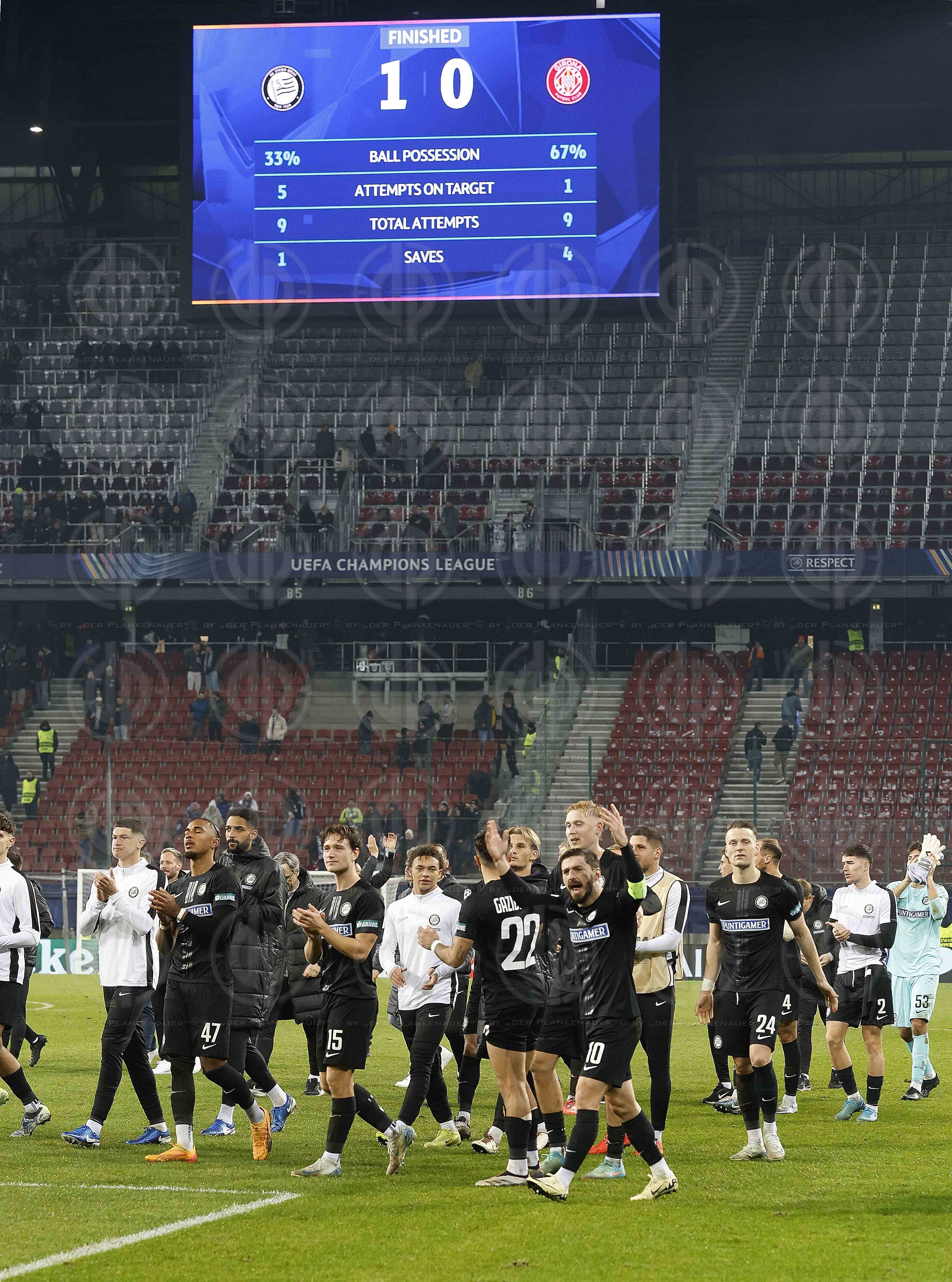 UEFA Champions League SK  Sturm vs. Girona (1:0) in Klagenfurt a