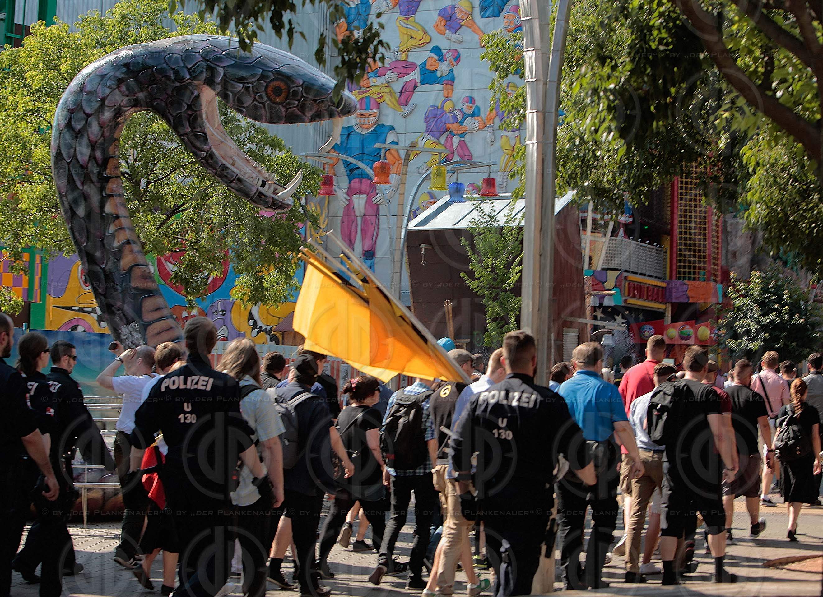 Protestdemo gegen den Identitaeren-Aufmarsch