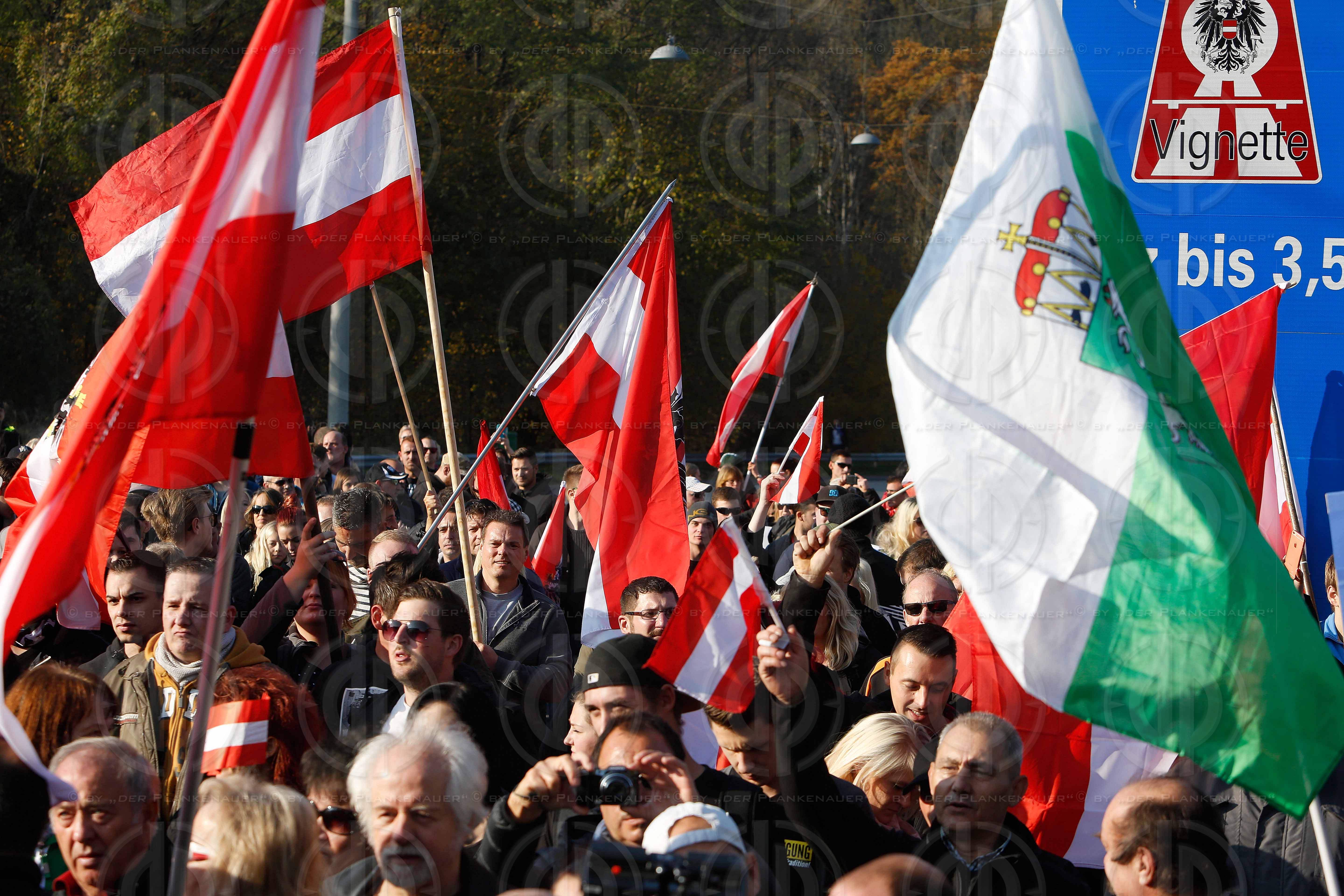 Demo gegen Fluechtlinge in Spielfeld