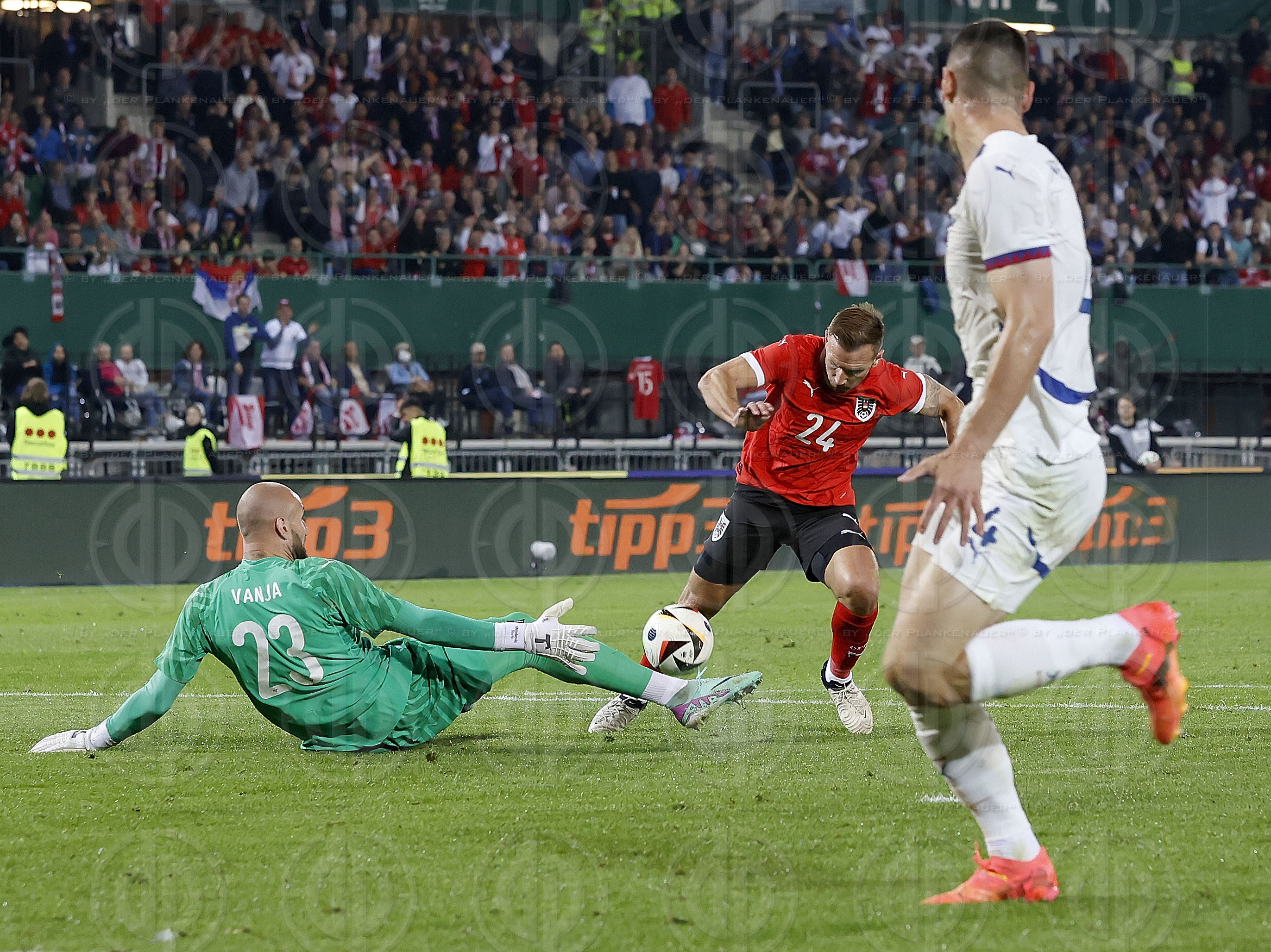 Länderspiel Österreich vs. Serbien (2:1) am 04.06.2024