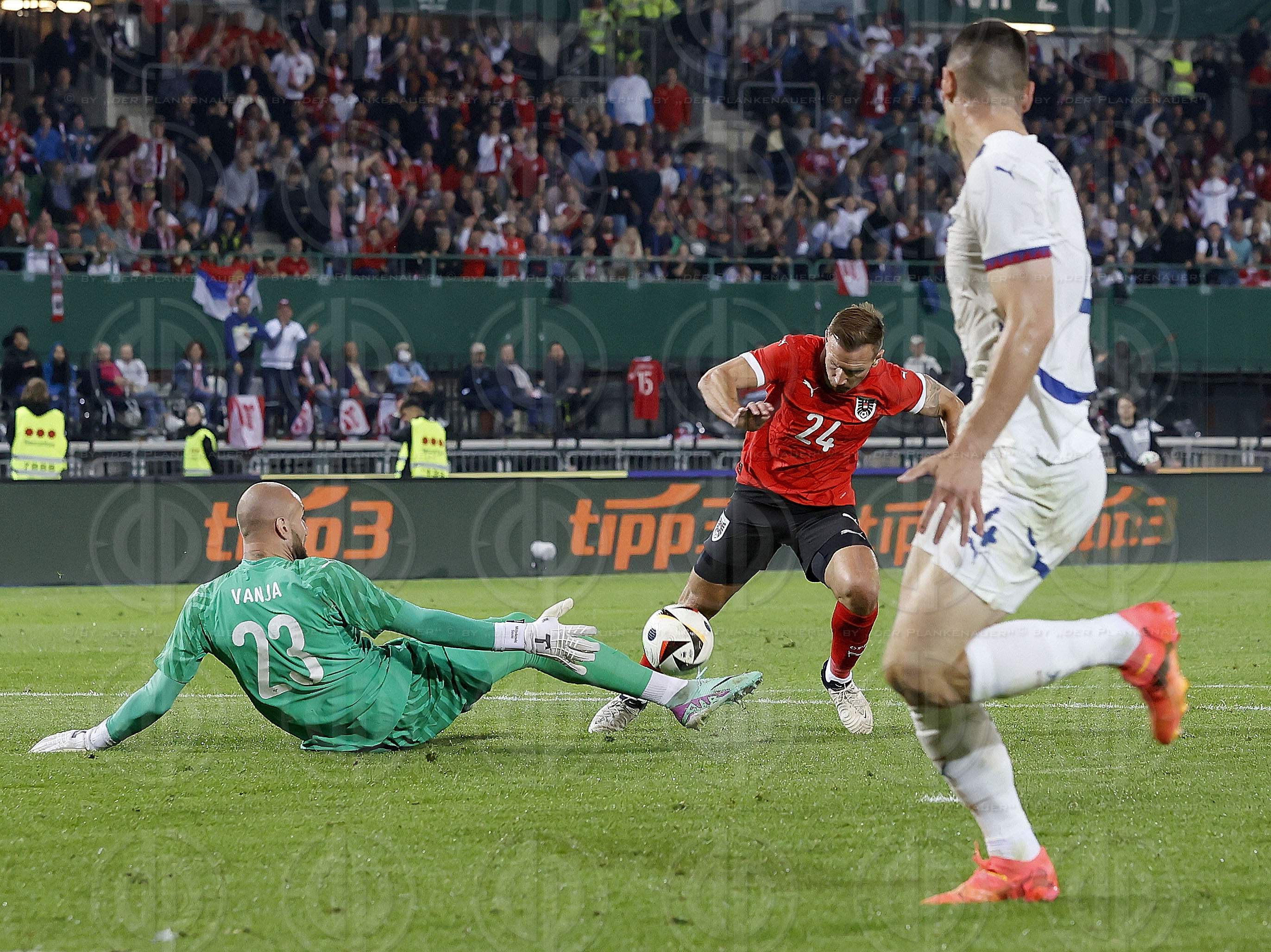 Länderspiel Österreich vs. Serbien (2:1) am 04.06.2024