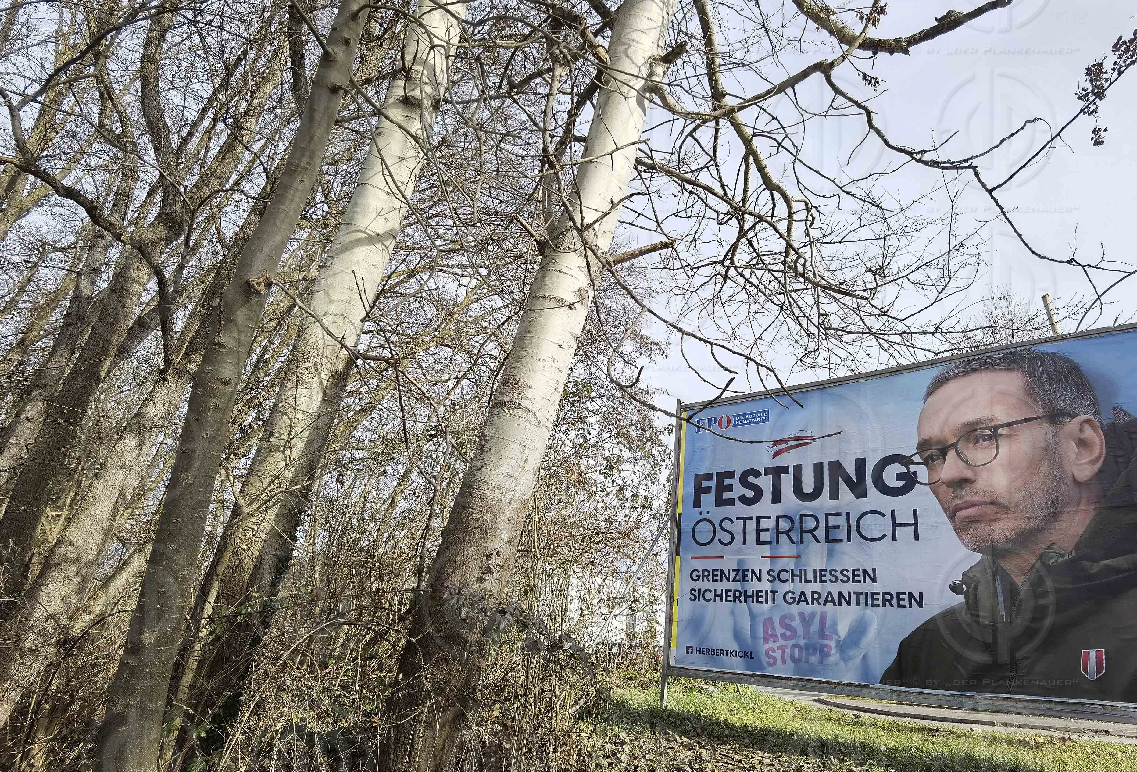 Plakat Festung Österreich der FPÖ am 13.01.2023