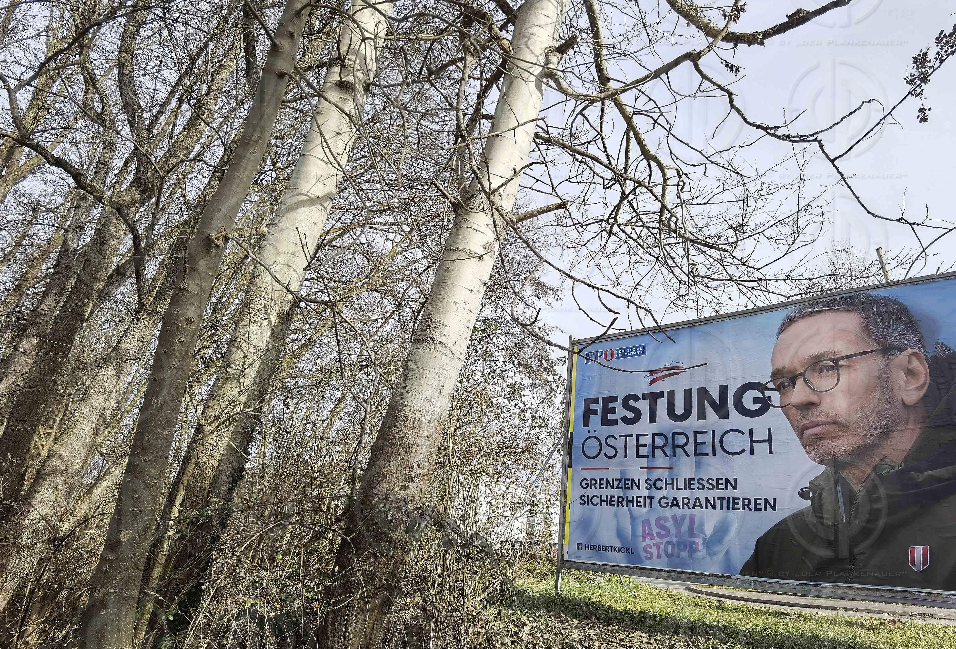 Plakat Festung Österreich der FPÖ am 13.01.2023