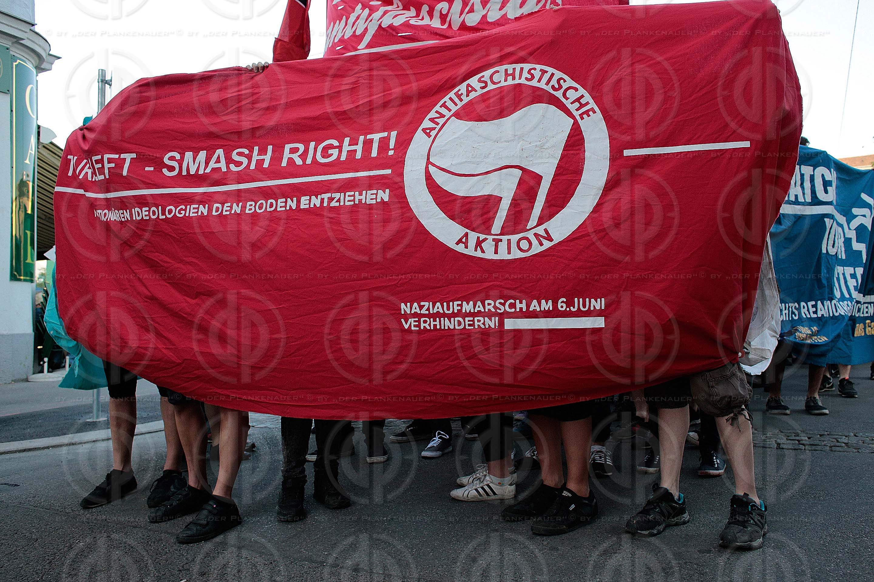 Protestdemo gegen den Identitaeren-Aufmarsch