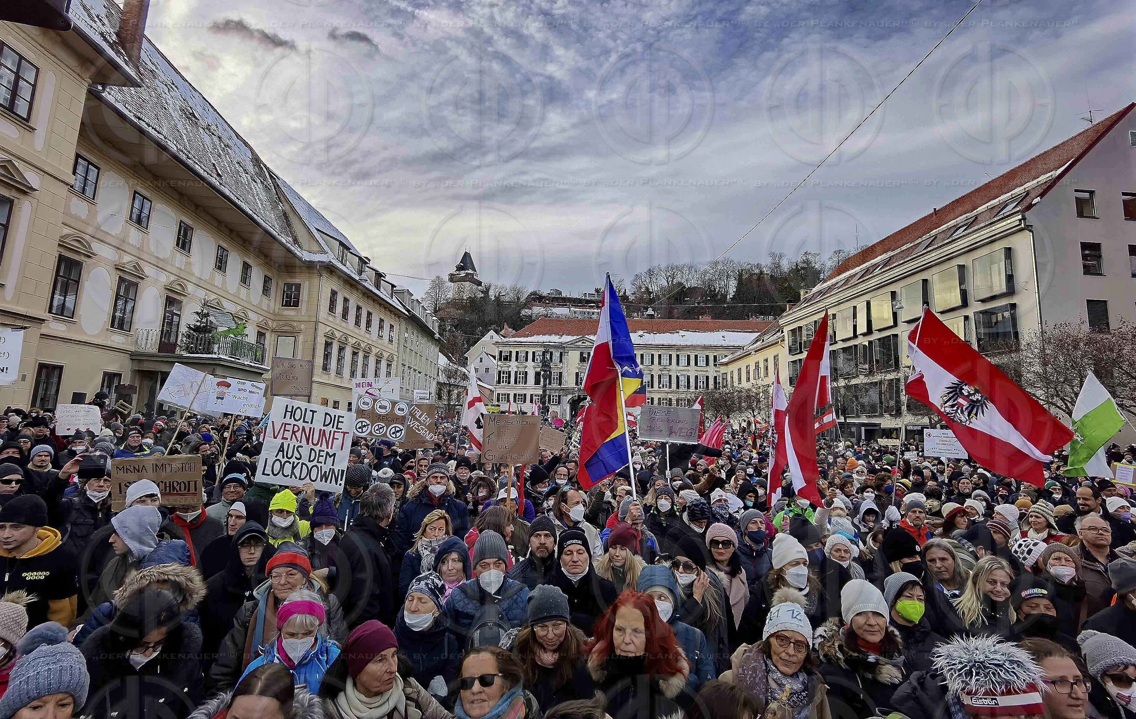 Demo Keine Impfplicht in Graz am 12.12.2021