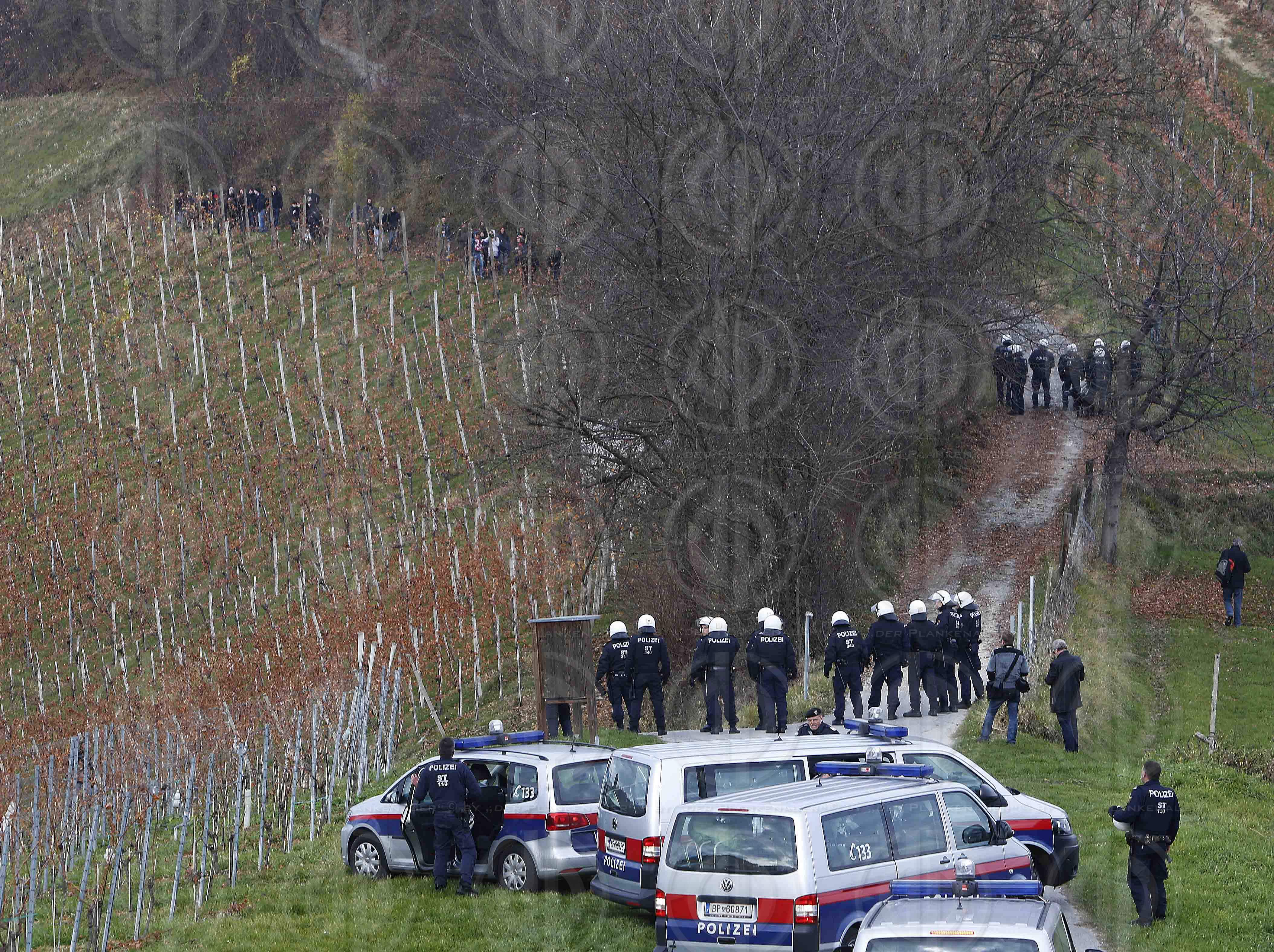 Antifa-Demo und Gegendemo in Spielfeld und Umgebung