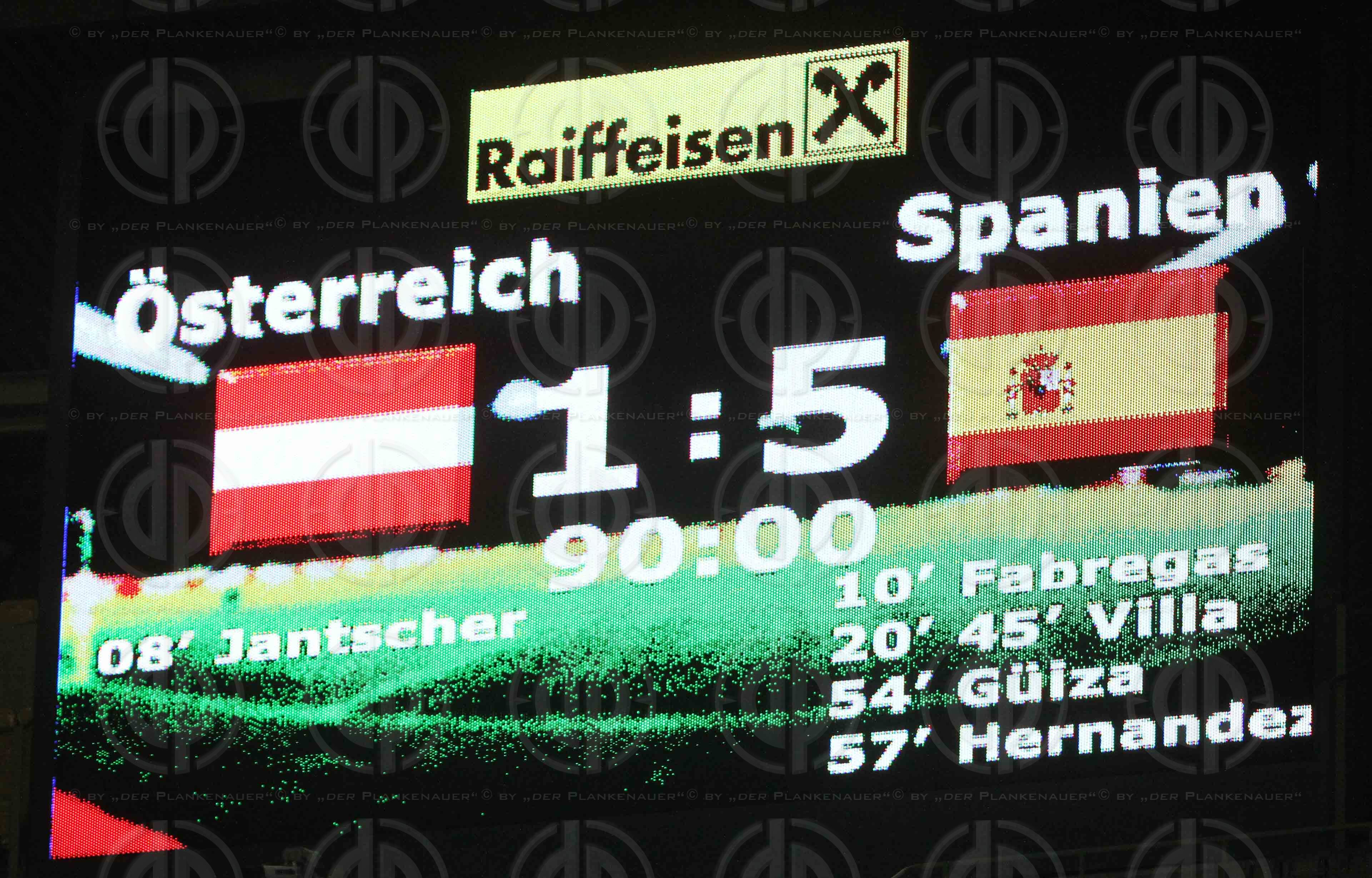 Länderspiel Österreich vs. Spanien (1:5)
