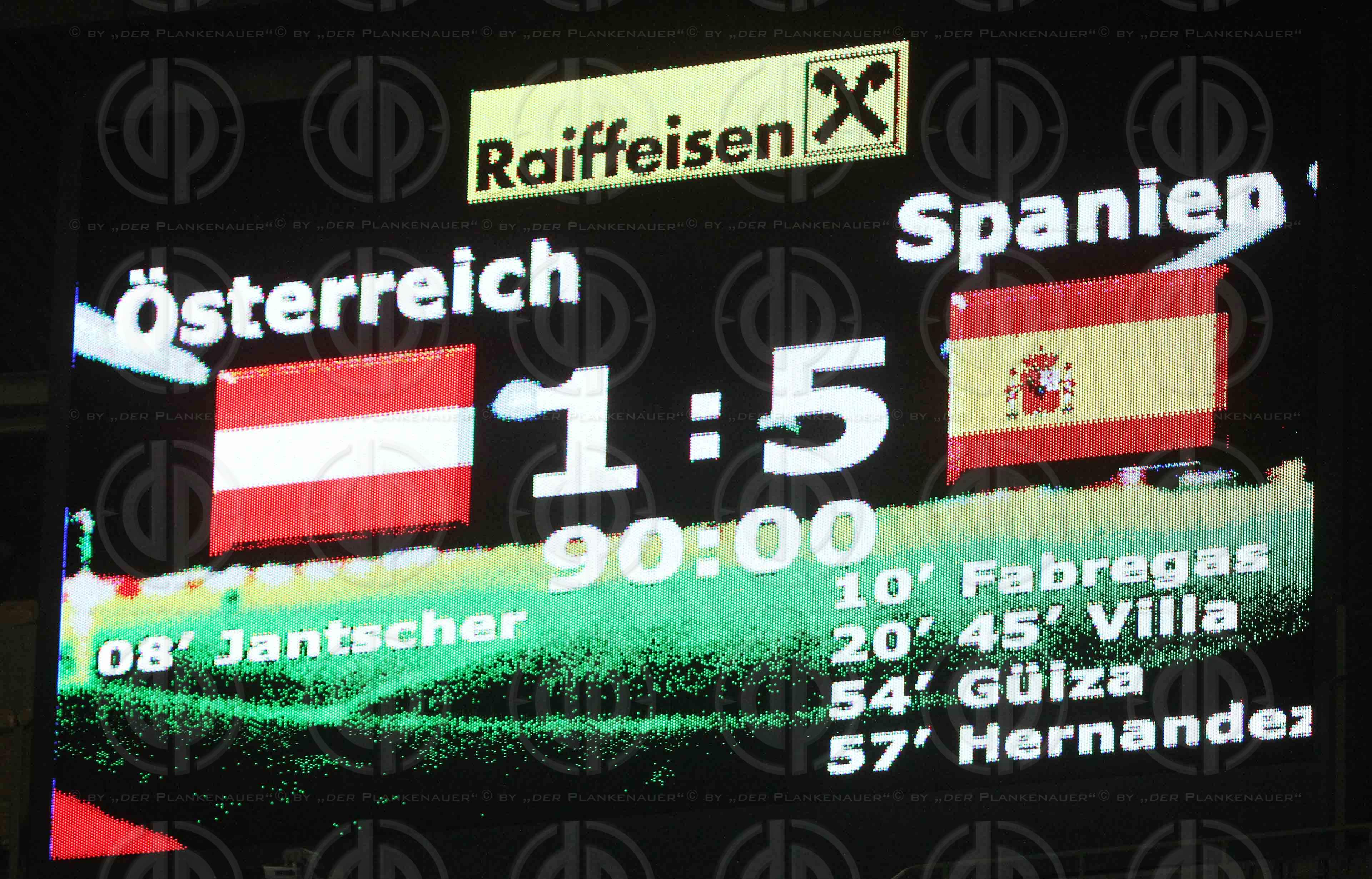 Länderspiel Österreich vs. Spanien (1:5)