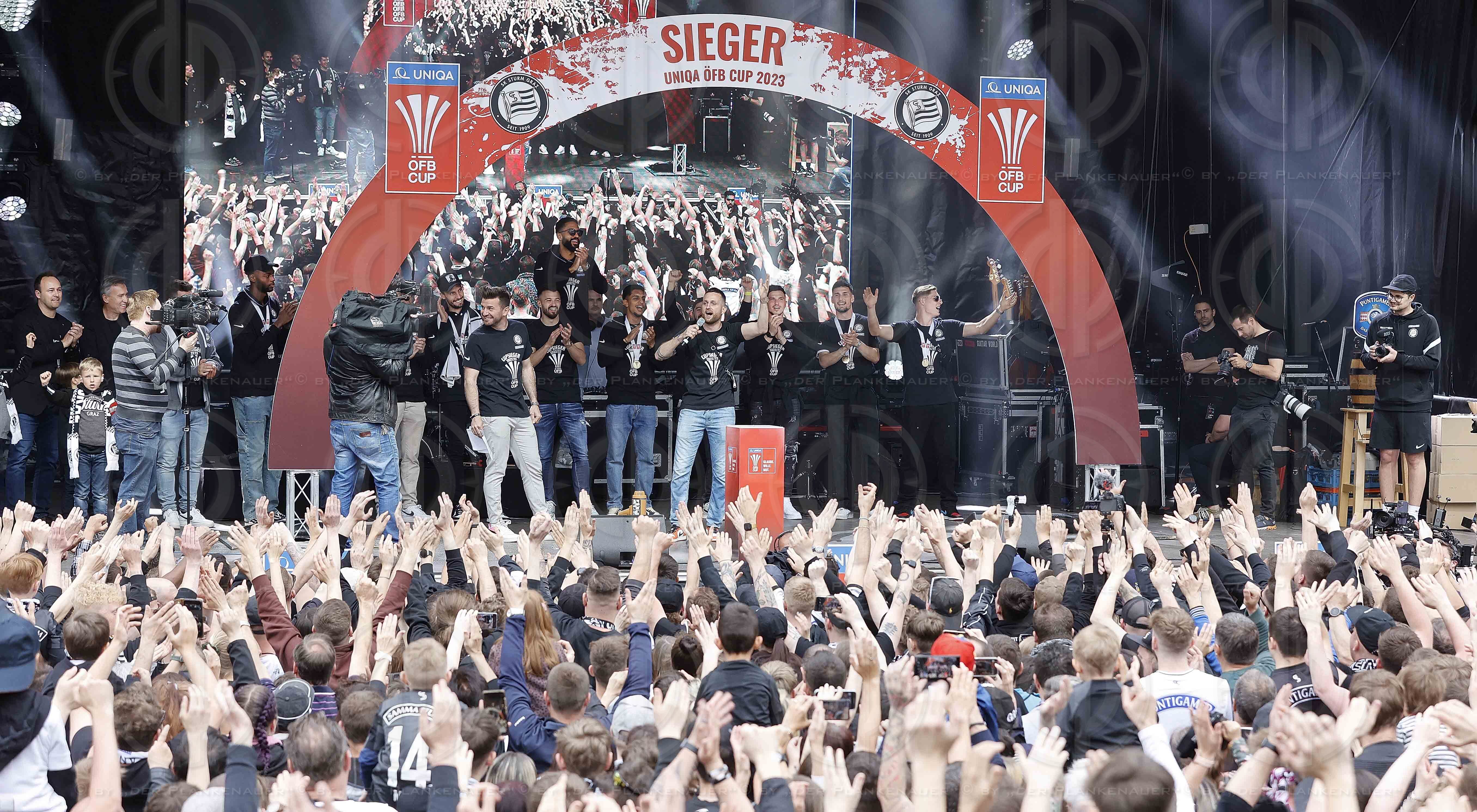 SK Sturm Cupsiegerfeier am Hauptplatz  am 01.05..2023