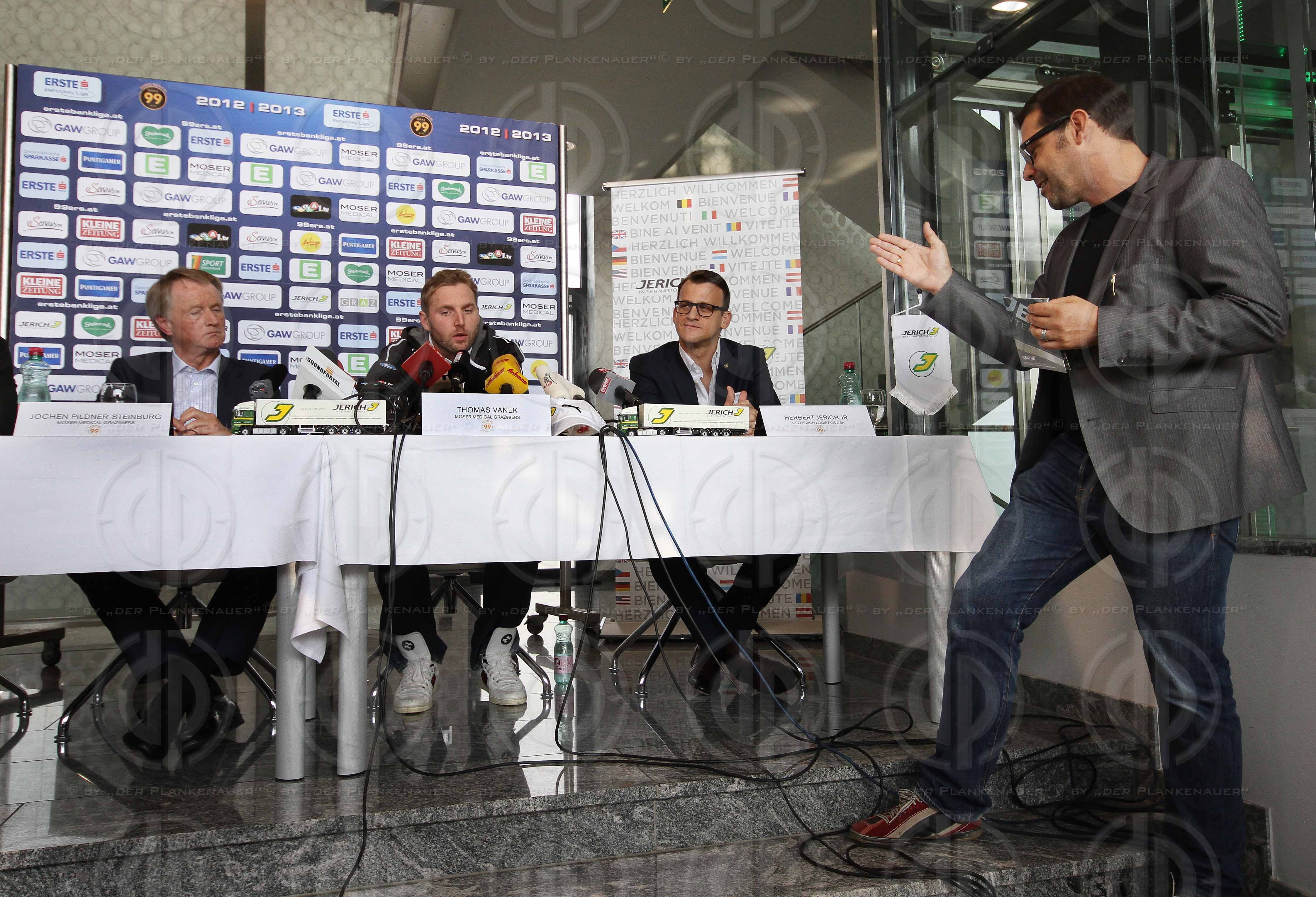 PK Thomas Vanek bei den Graz 99ers