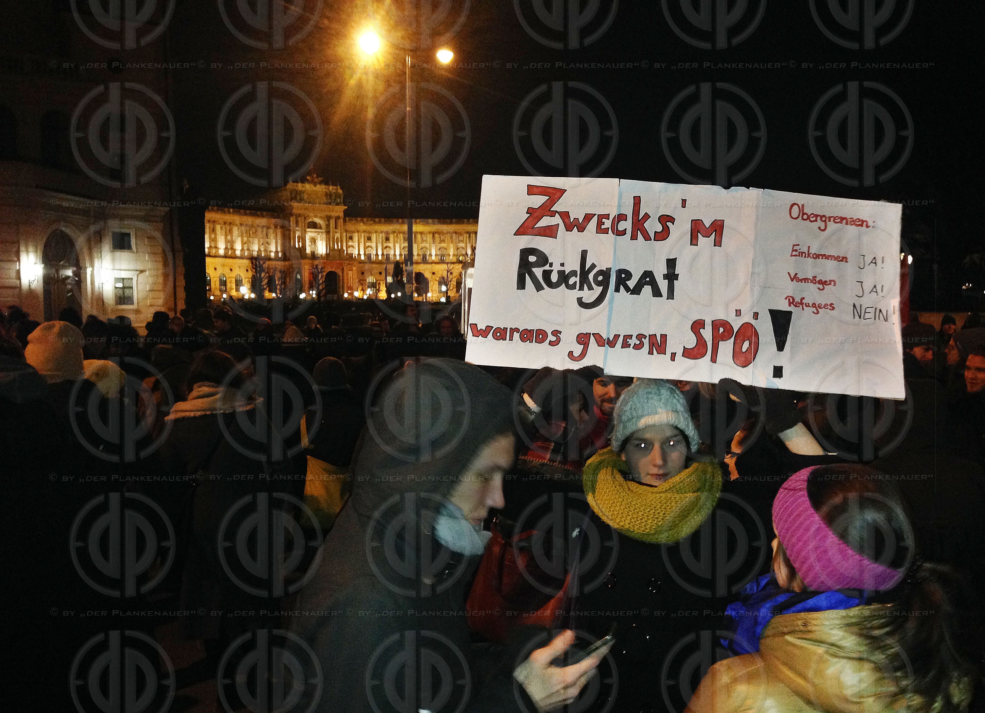 Demo in Wien gegen Fluechtlingskonferenz