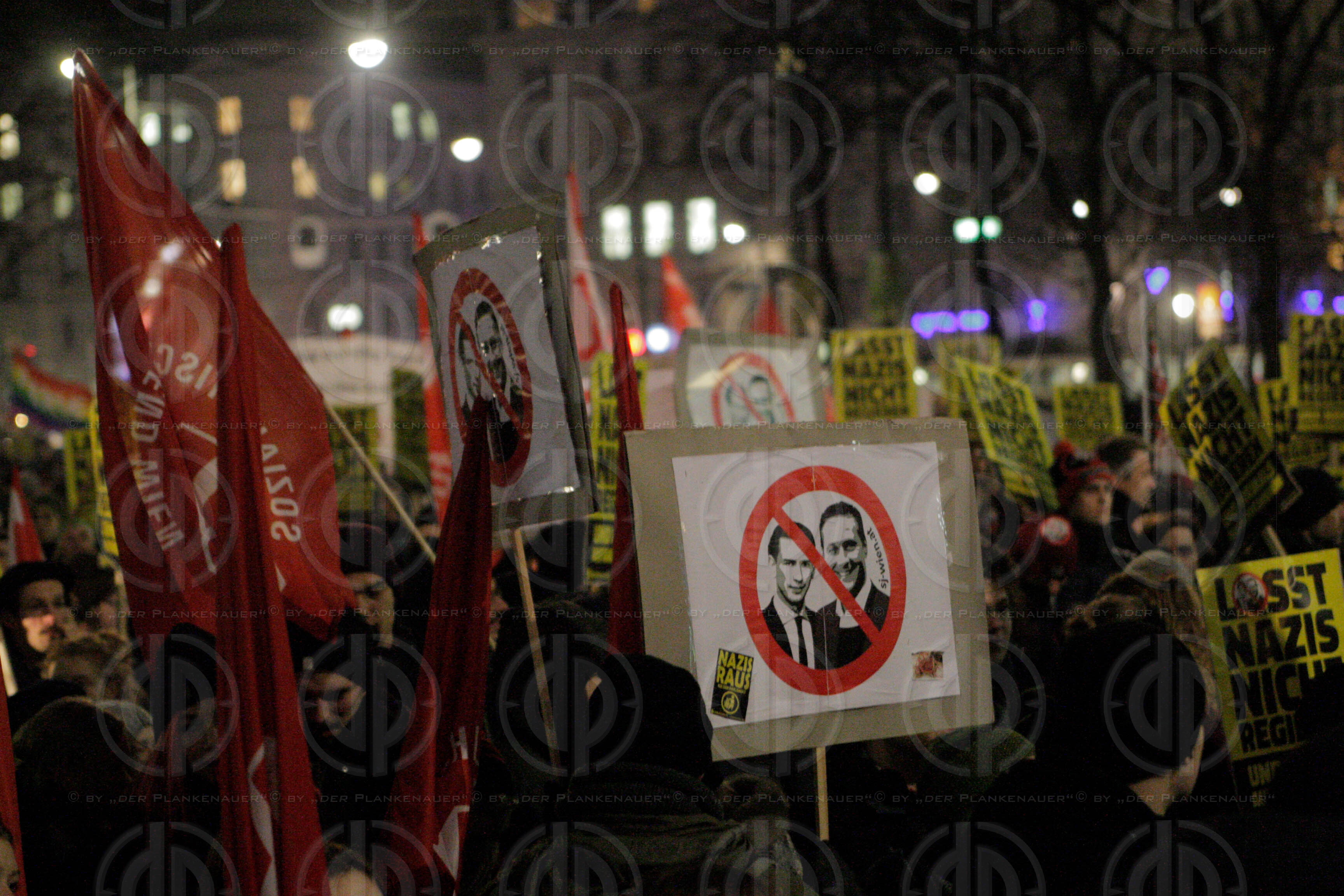 Demos gegen den Akadenikerball 2018