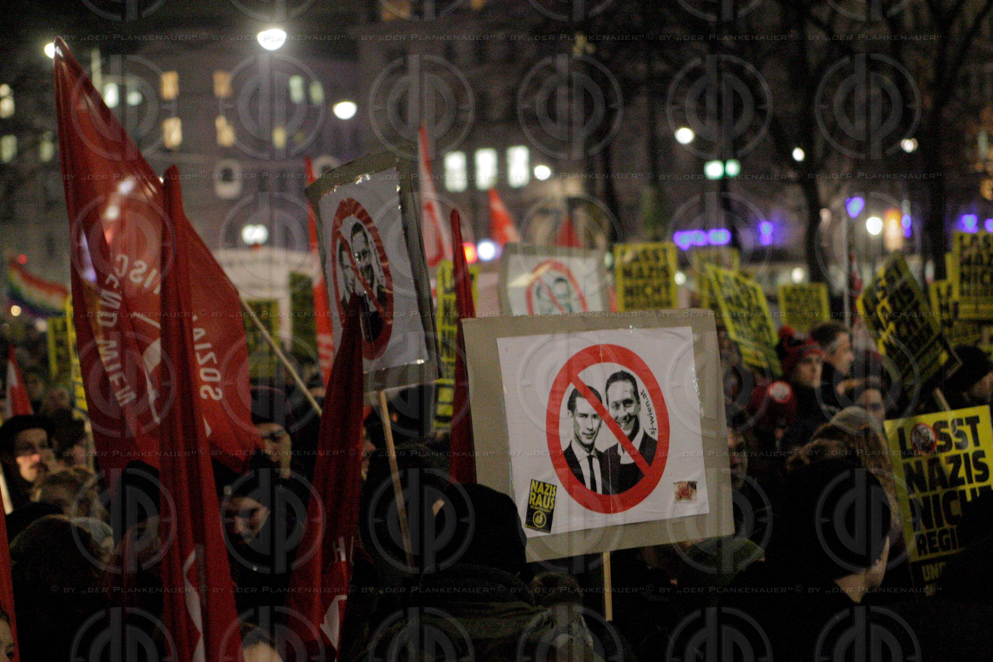Demos gegen den Akadenikerball 2018