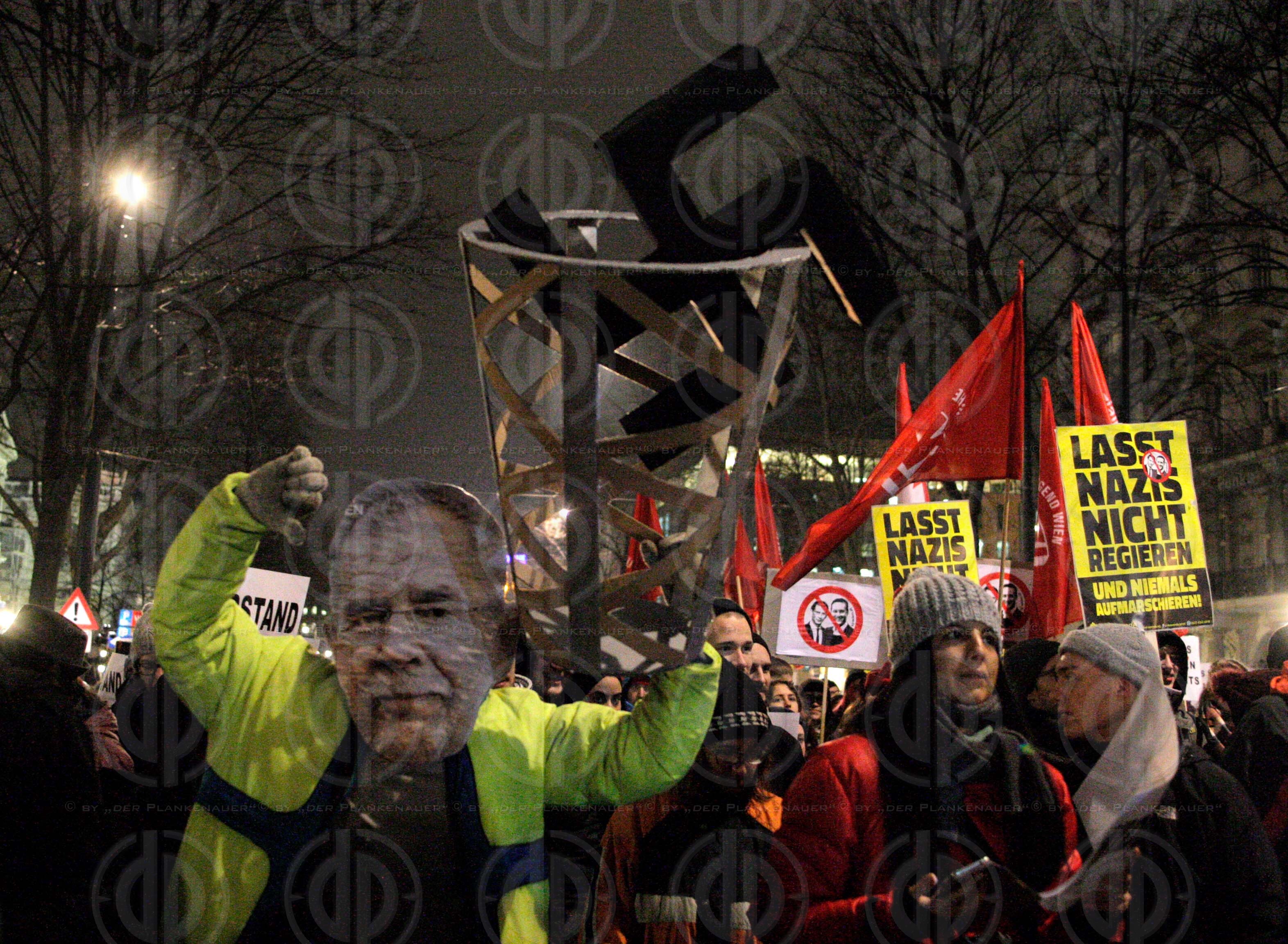 Demos gegen den Akadenikerball 2018